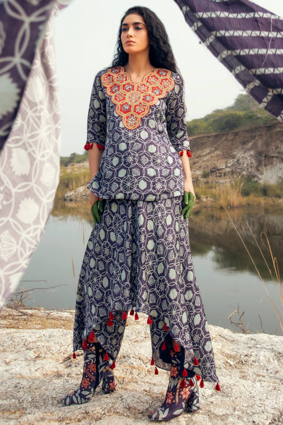 Swati Vijaivargie Printed Kurta Pant Set