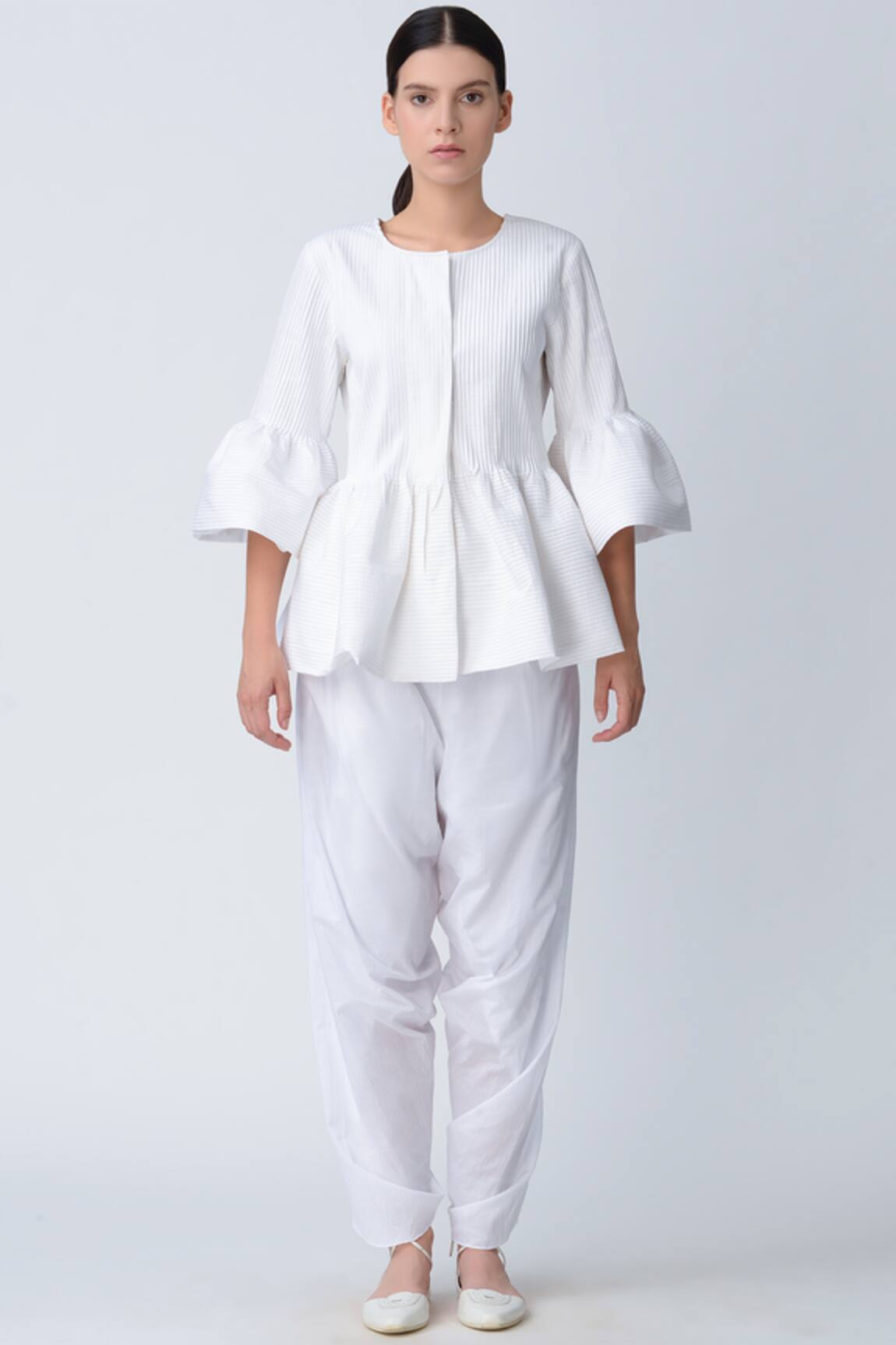 Rajesh Pratap Singh Peplum Pintuck Jacket 