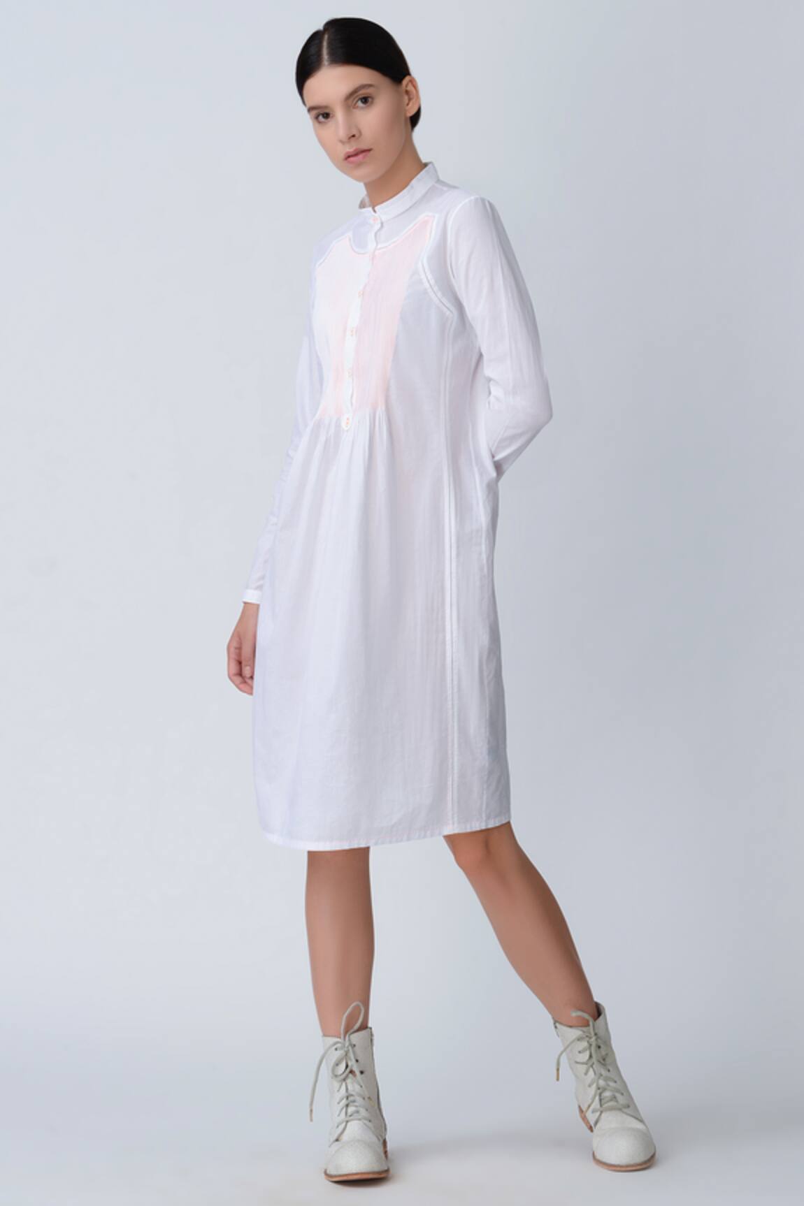 Rajesh Pratap Singh Cotton Pintuck Dress 