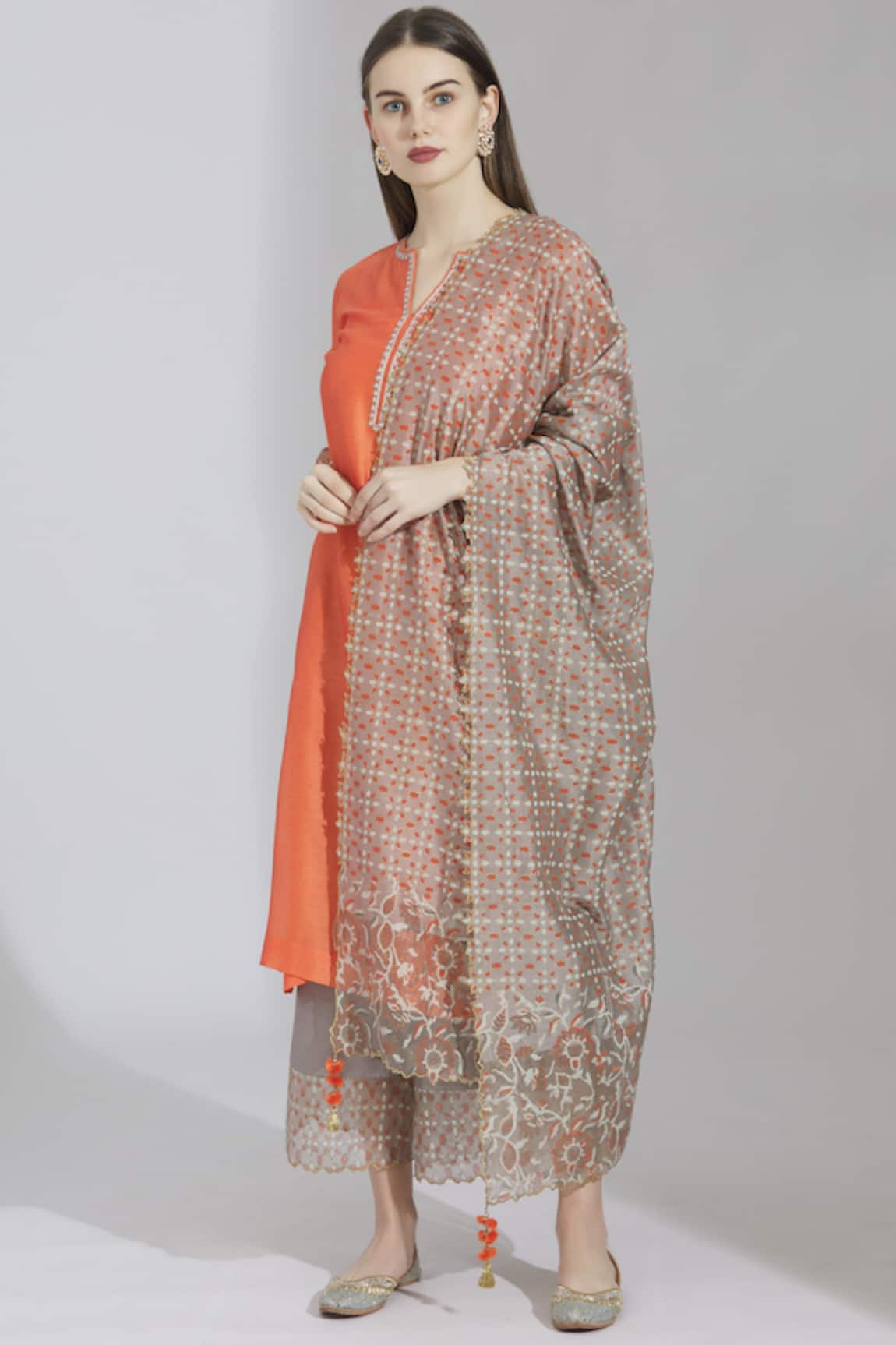 Poonam Dubey Chanderi Silk Kurta Palazzo Set