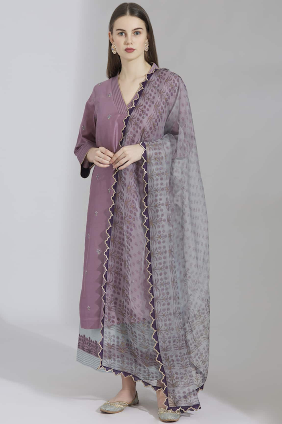 Poonam Dubey Chanderi Silk Kurta Palazzo Set