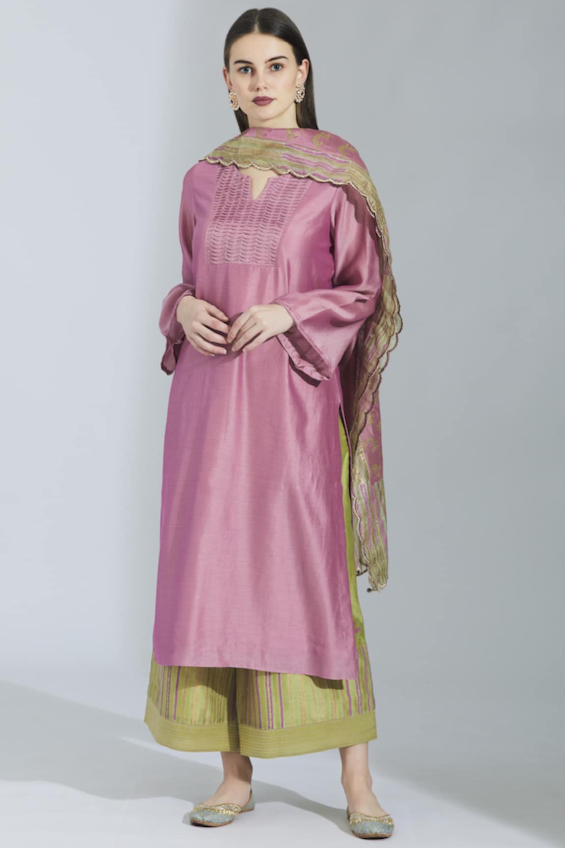 Poonam Dubey Chanderi Silk Kurta Set