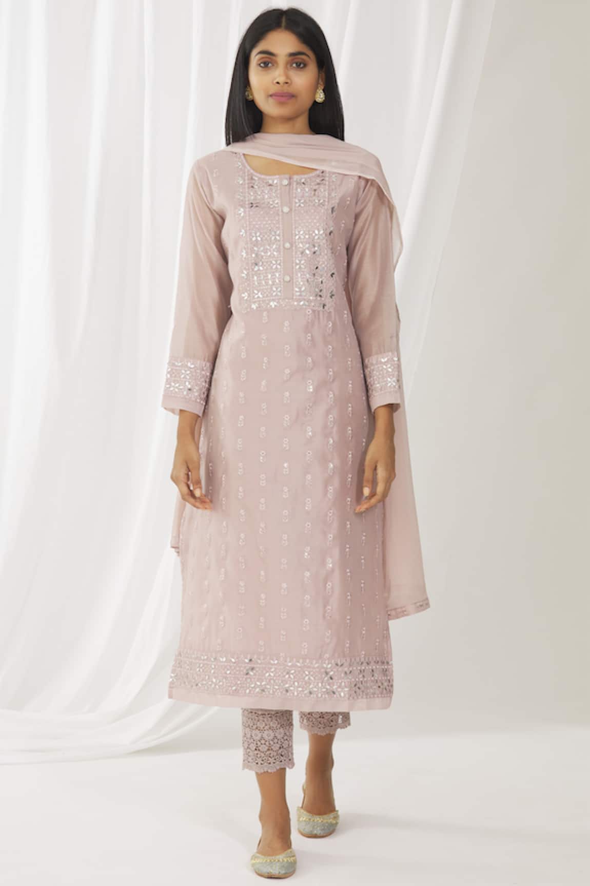 Samyukta Singhania Chanderi Kurta Set