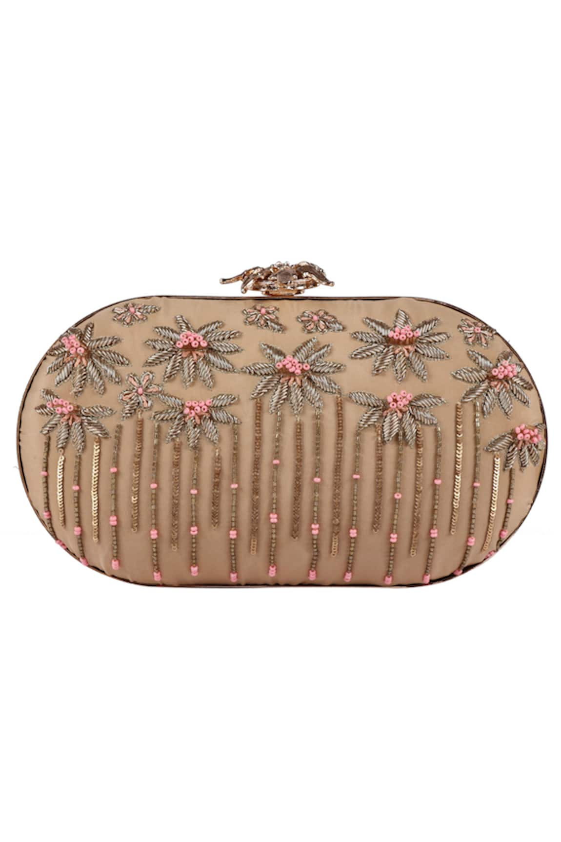 Durvi Embellished Oval Clutch