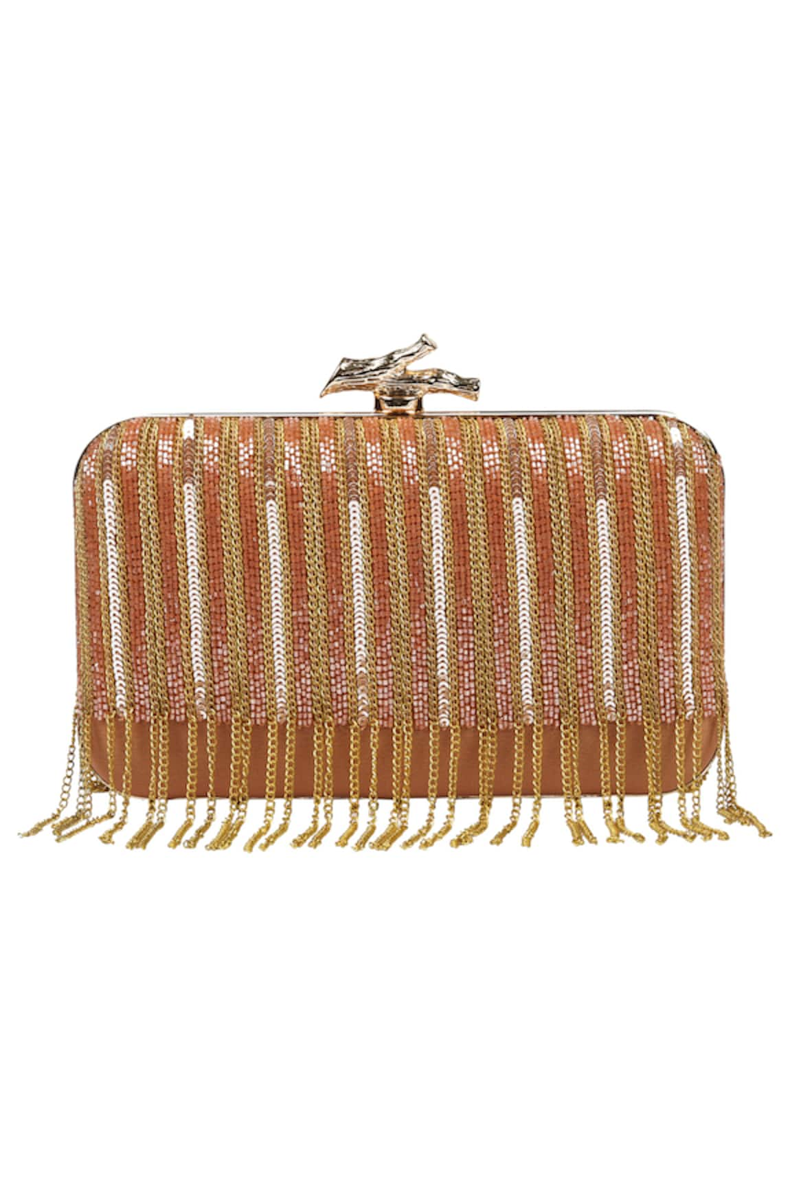 Durvi Embellished Tassel Clutch