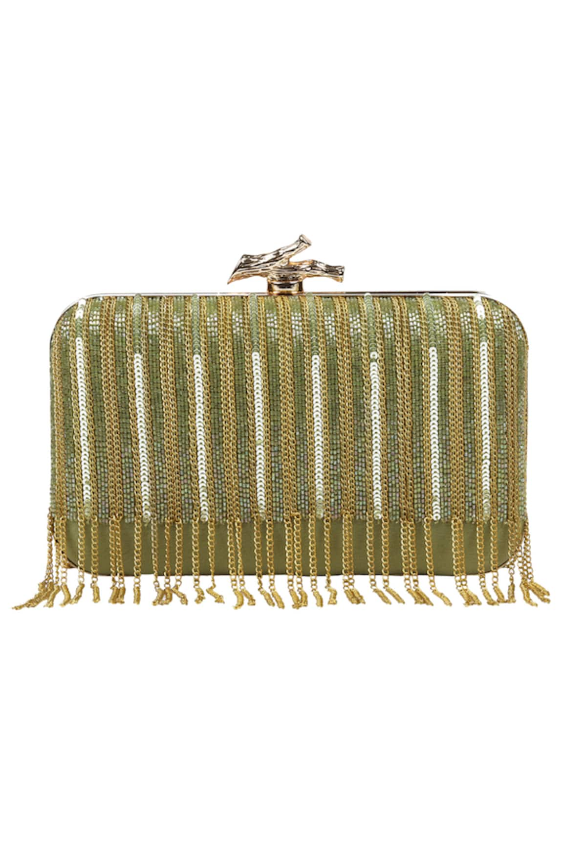 Durvi Embellished Tassel Clutch