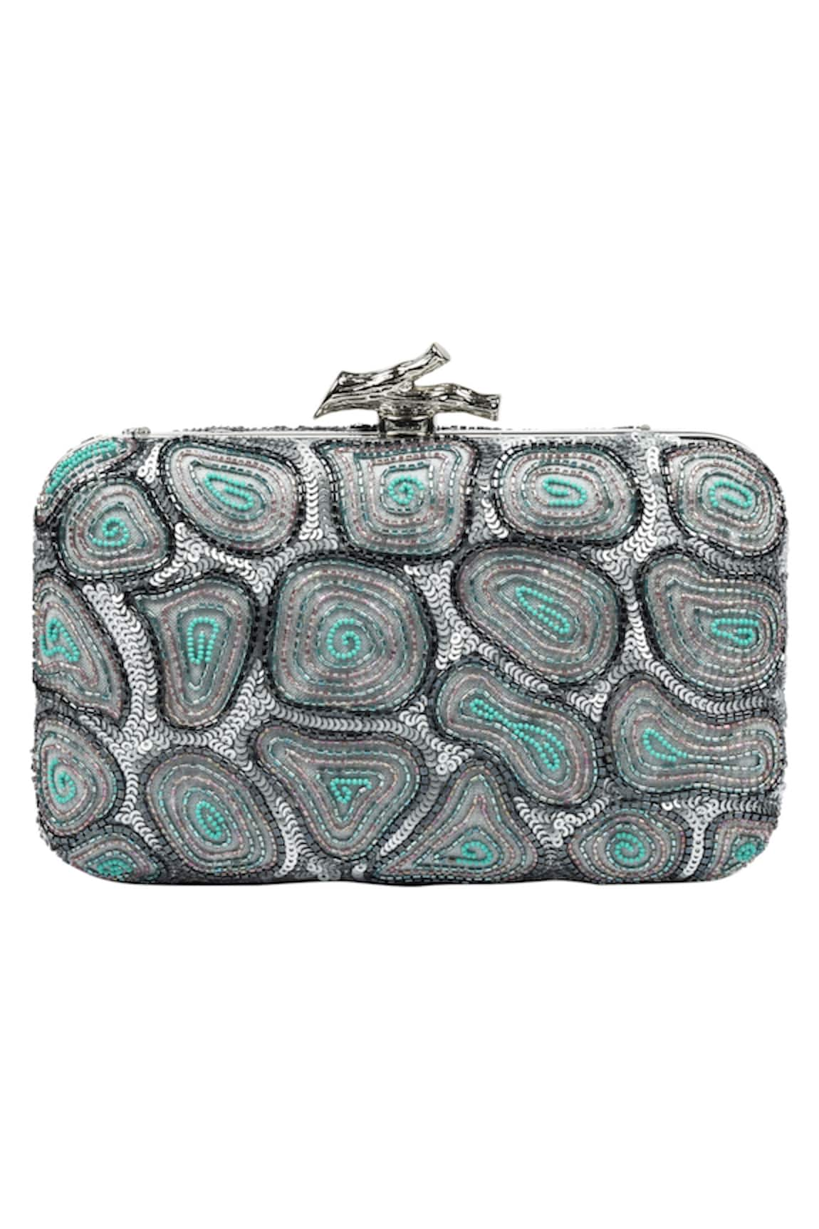 Durvi Embellished Box Clutch