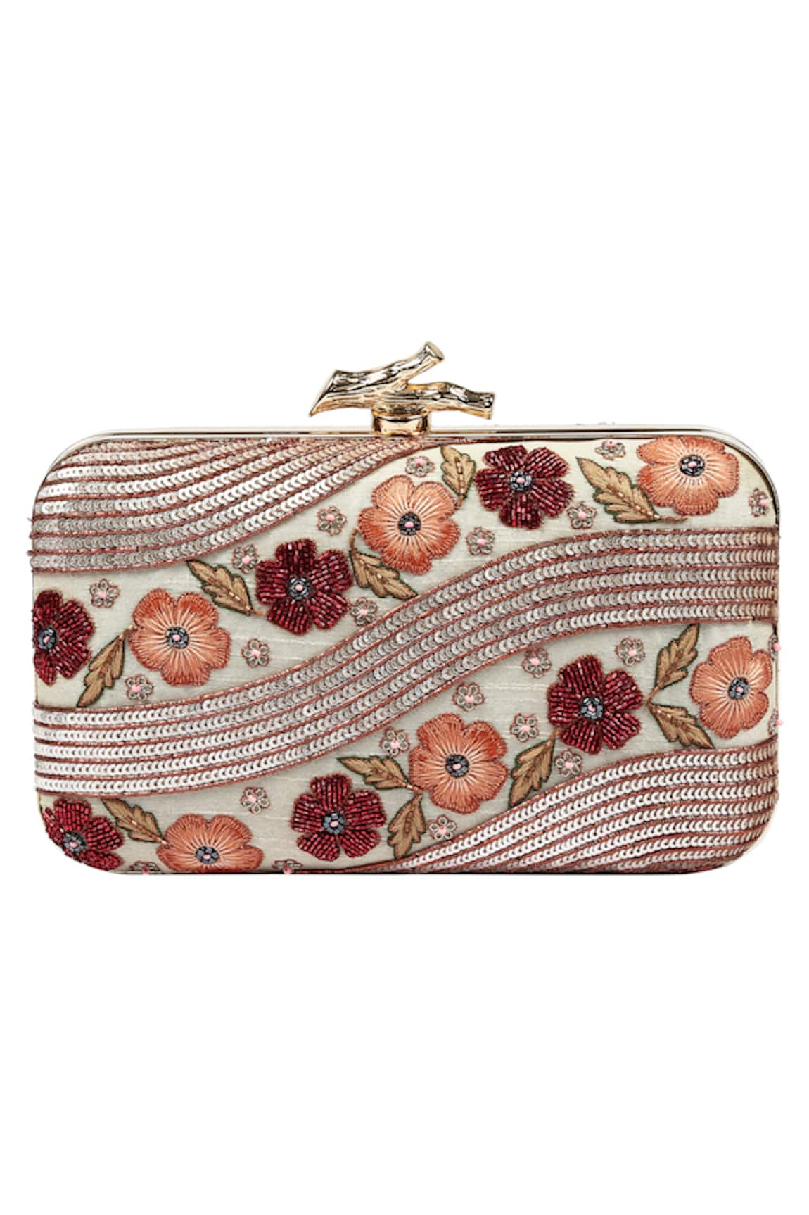 Durvi Floral Embellished Clutch