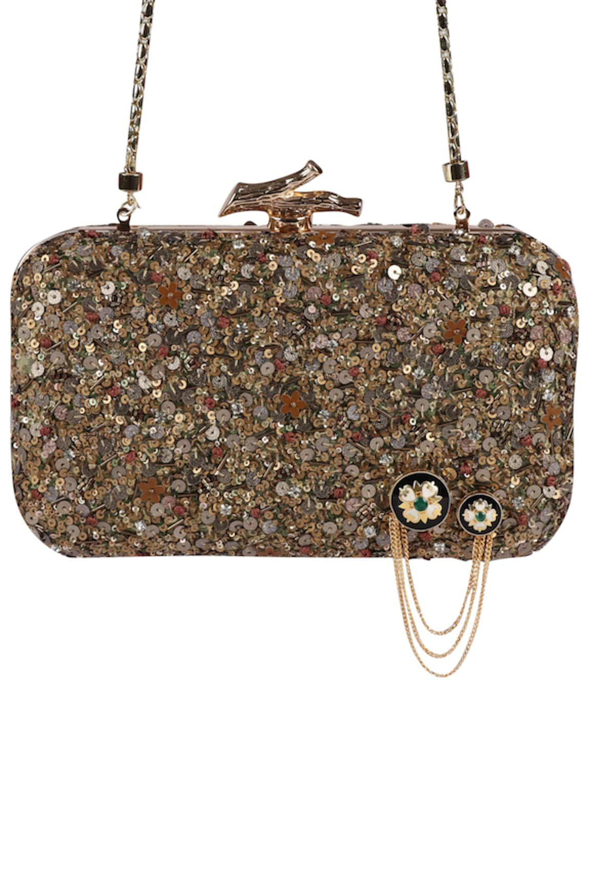 Durvi Embellished Box Clutch