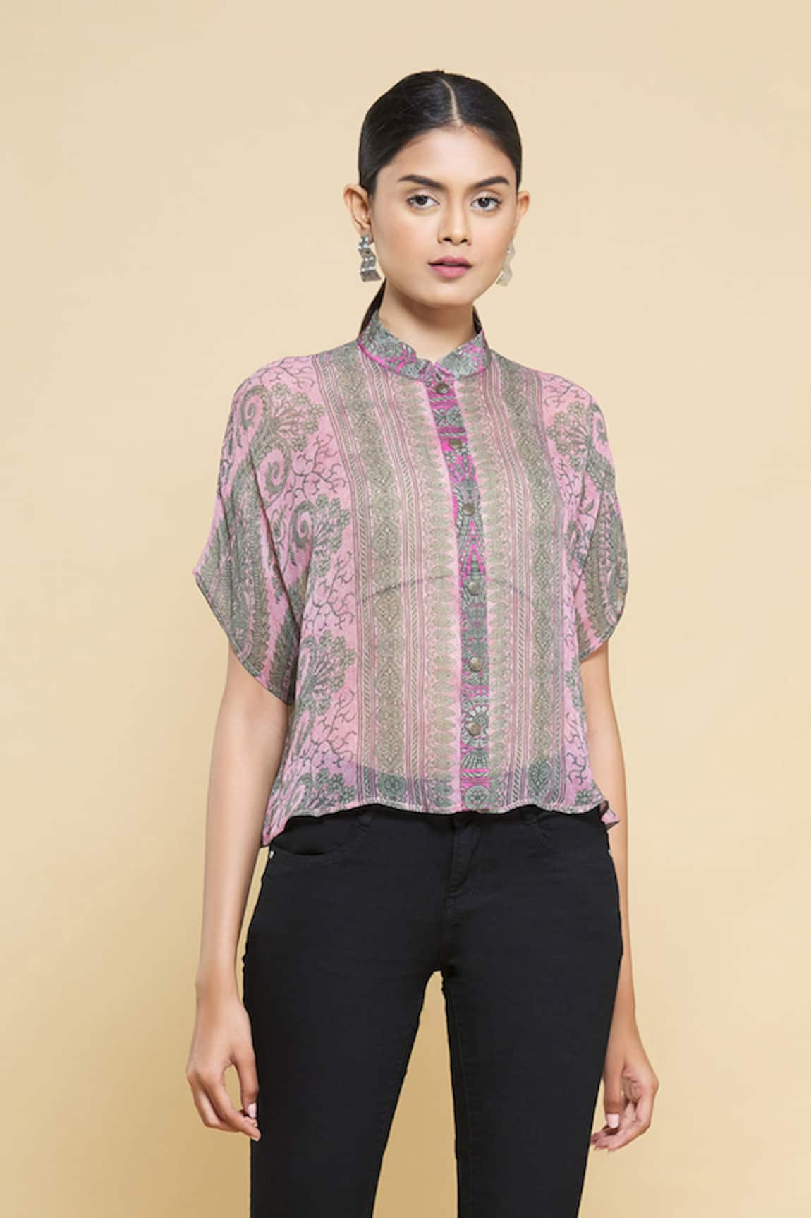 Kartikeya India Silk Georgette Shirt