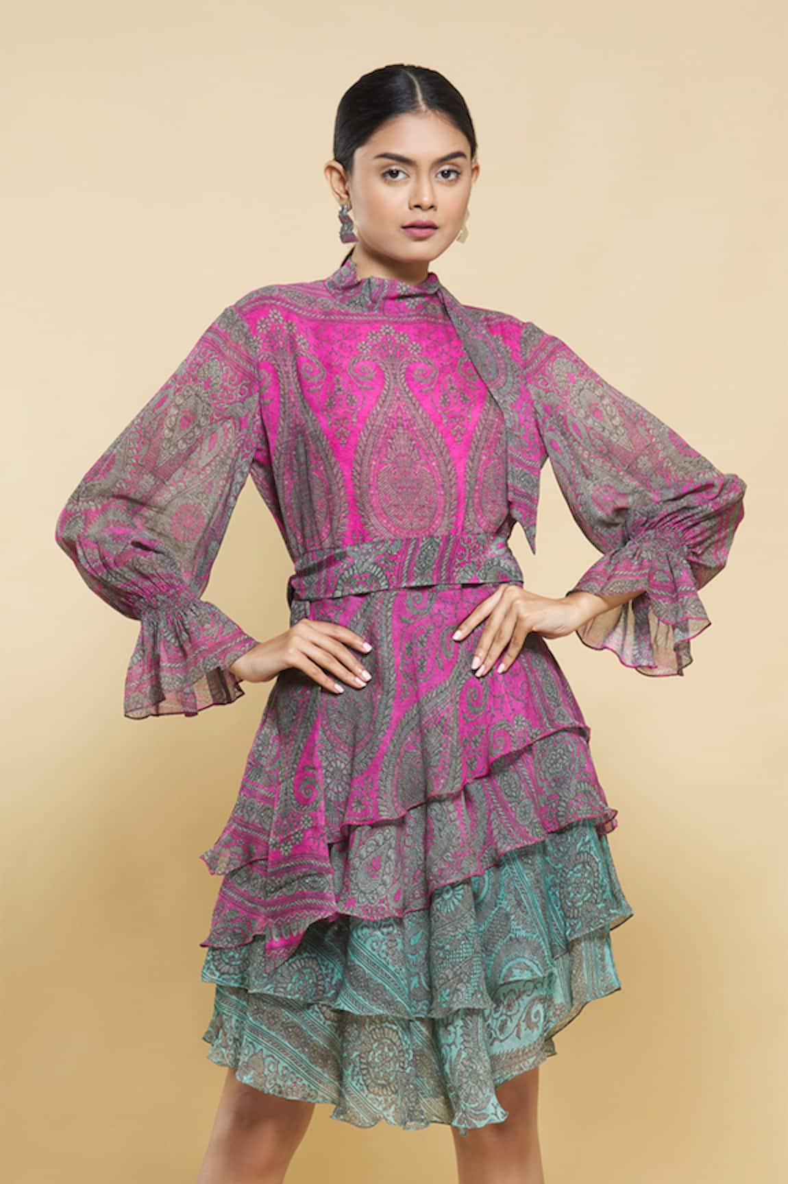 Kartikeya India Silk Georgette Dress