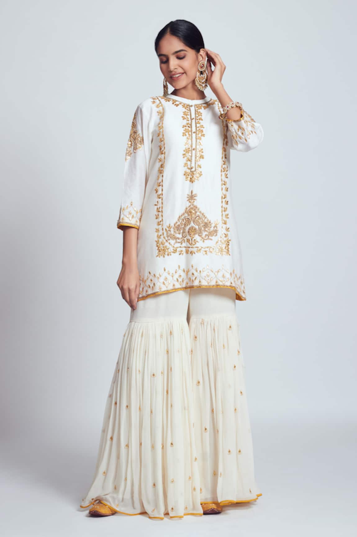 Sheetal Batra Chanderi Kurta & Sharara Set 