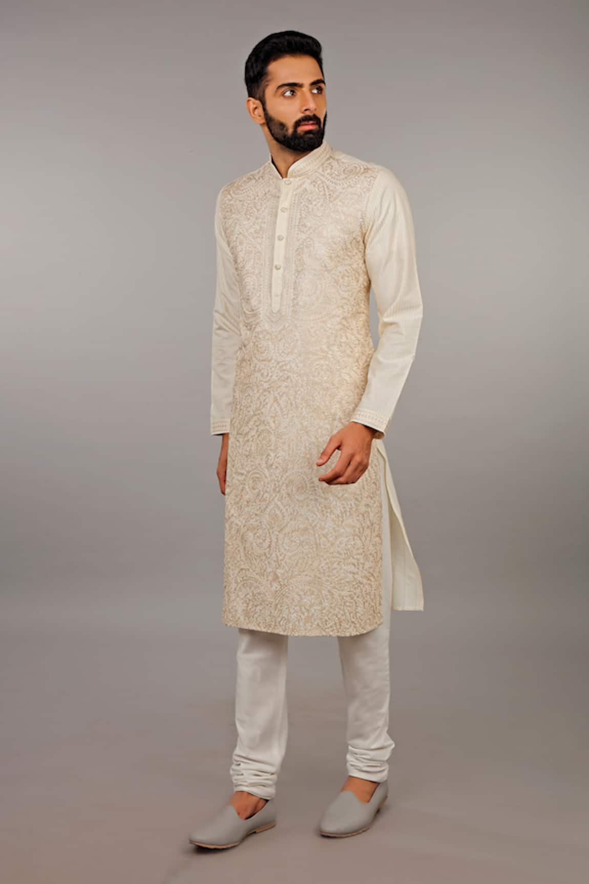 Vanshik Embroidered Silk Kurta Set