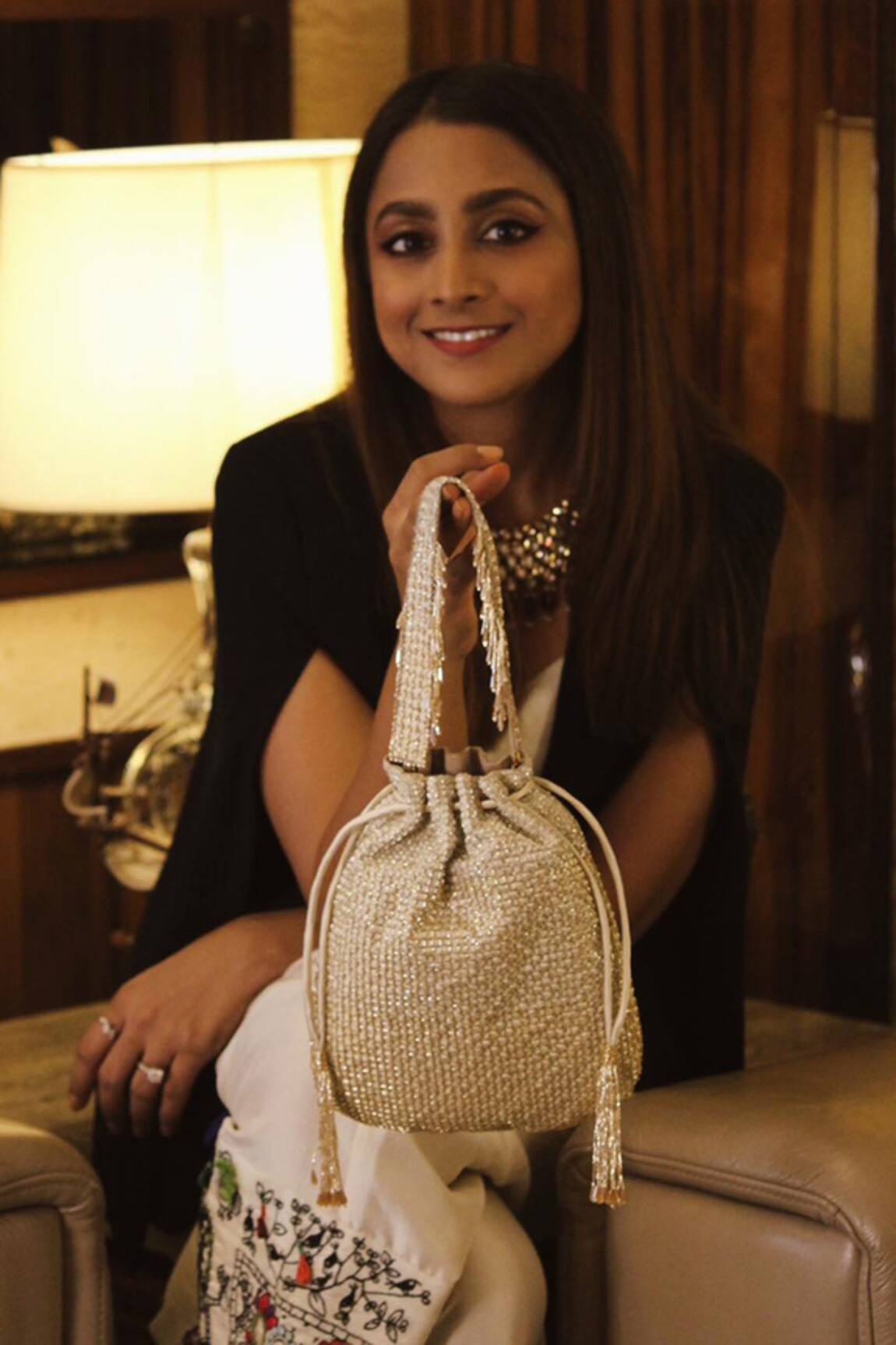 Lovetobag Zoya Crystal Embellished Potli Bag