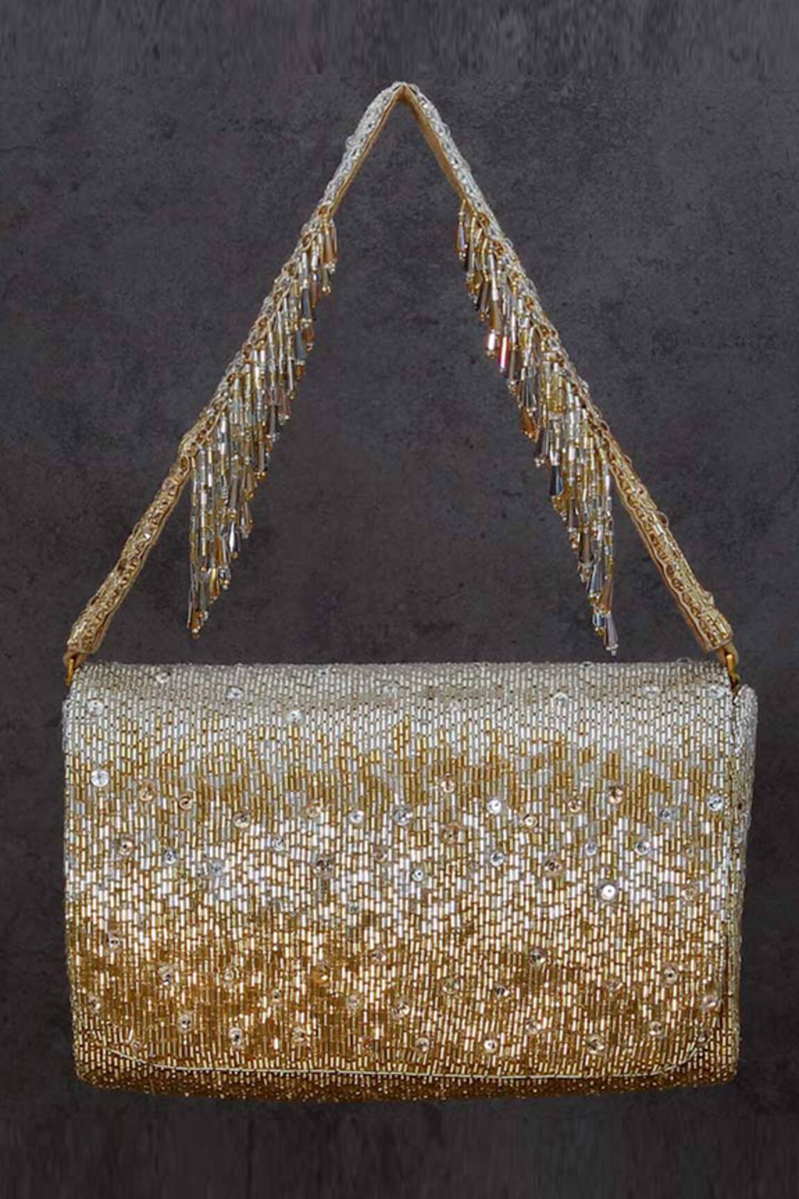 Lovetobag Eclat Crystal Embellished Flapover Clutch