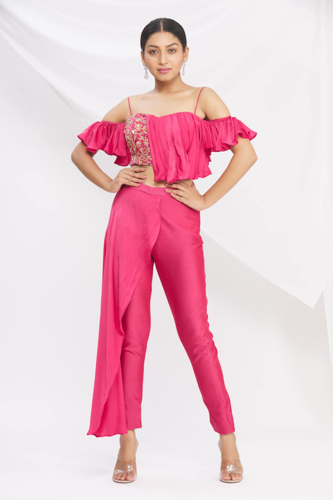 Nitika Kanodia Gupta Draped Top & Pant Set