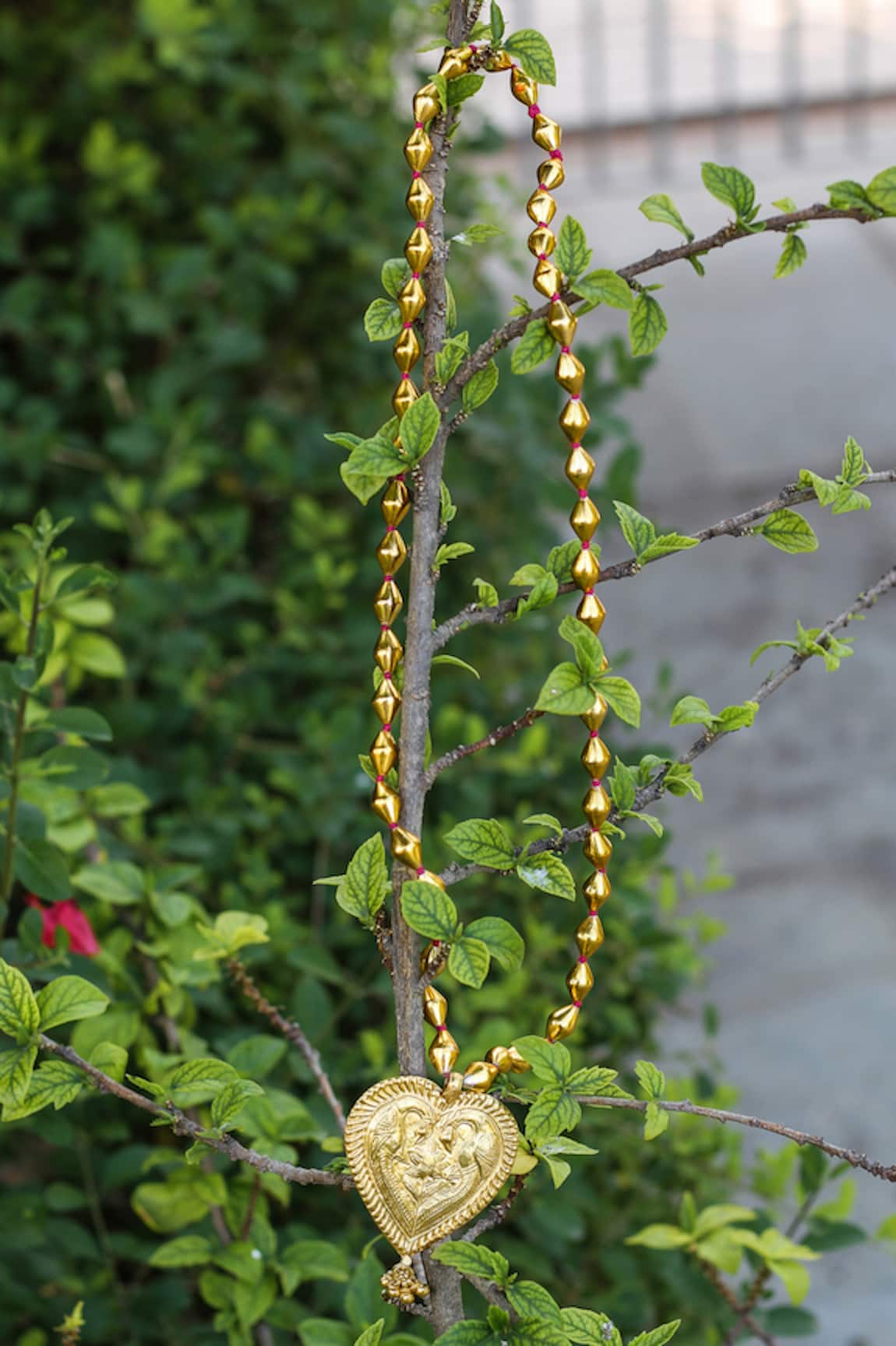 Sangeeta Boochra Handmade Carved Pendant Necklace