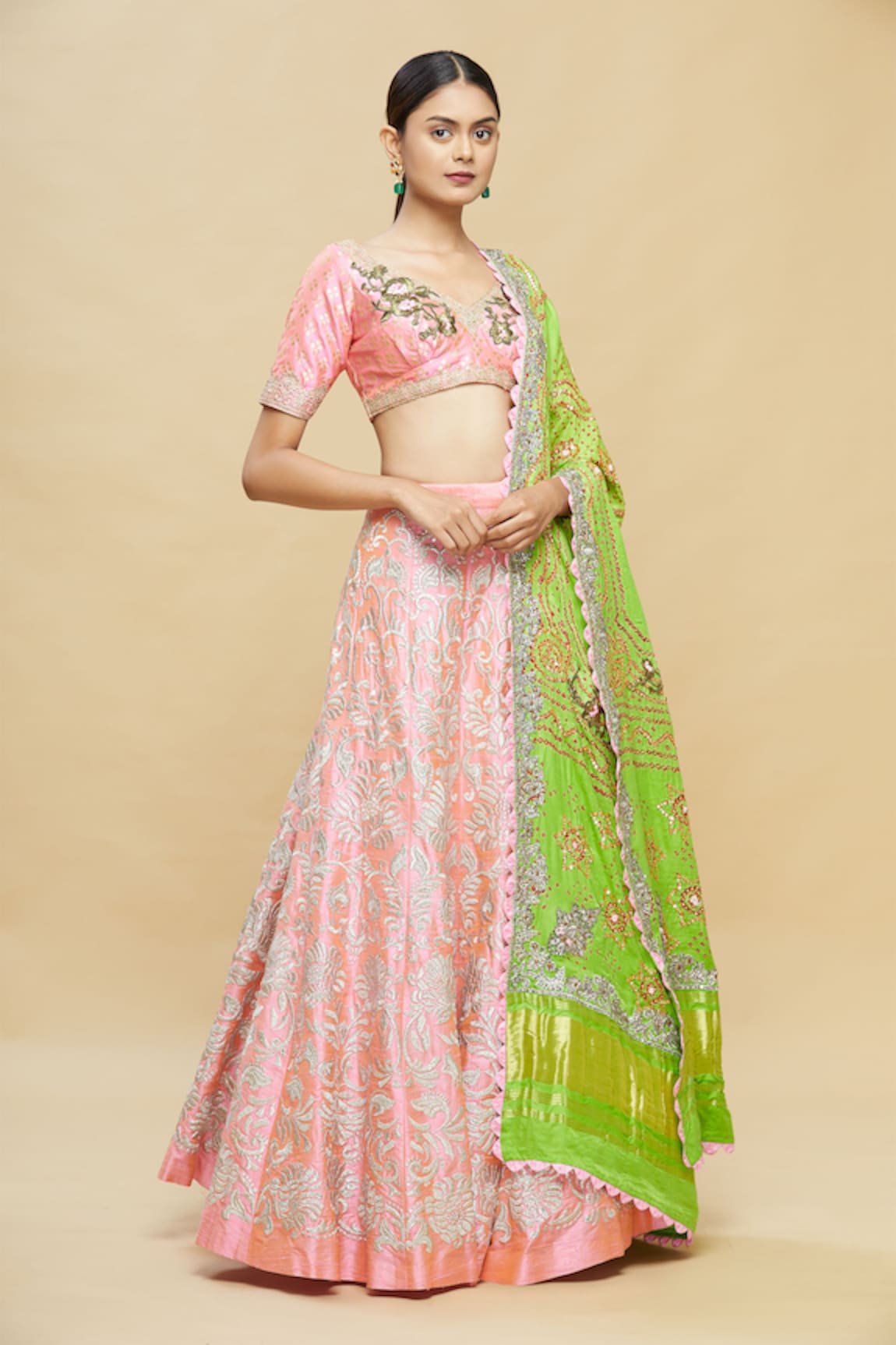 Pallavi Jaikishan Embroidered Kalidar Bridal Lehenga Set