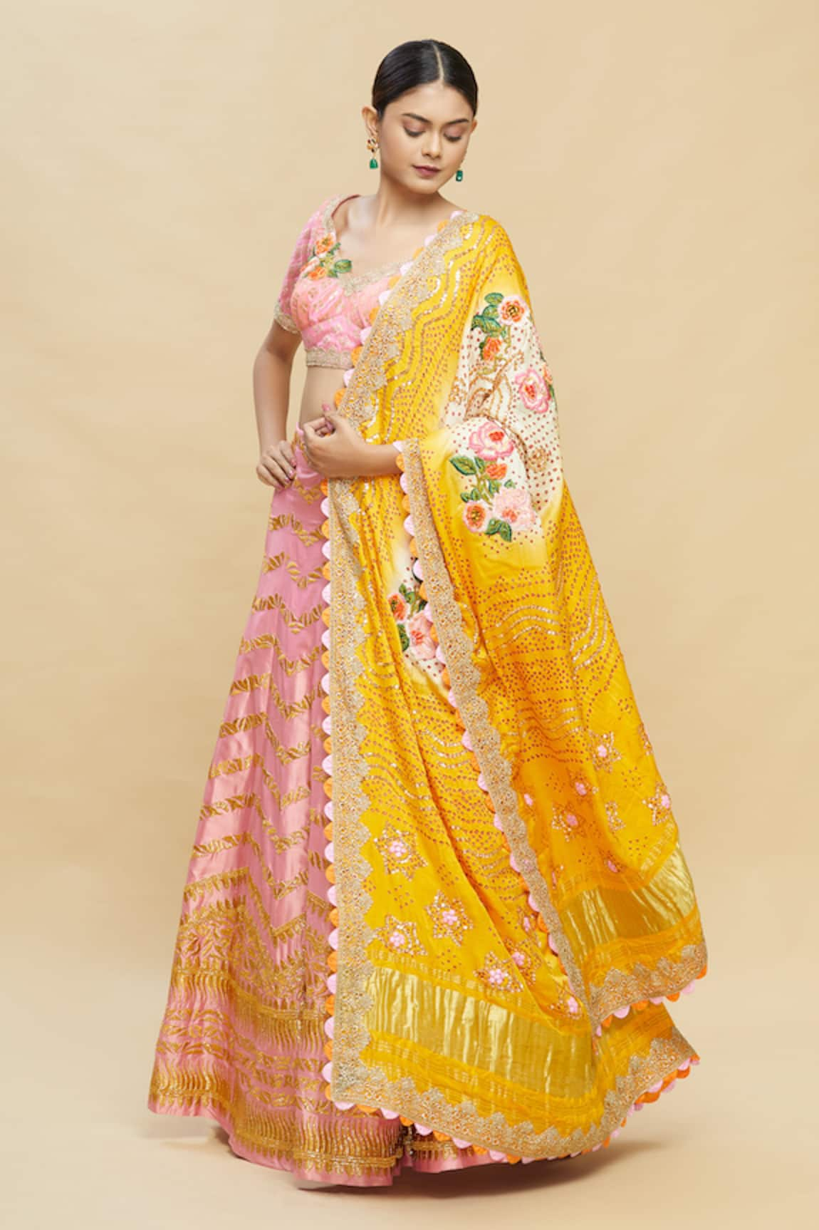 Pallavi Jaikishan Embroidered Kalidar Bridal Lehenga Set