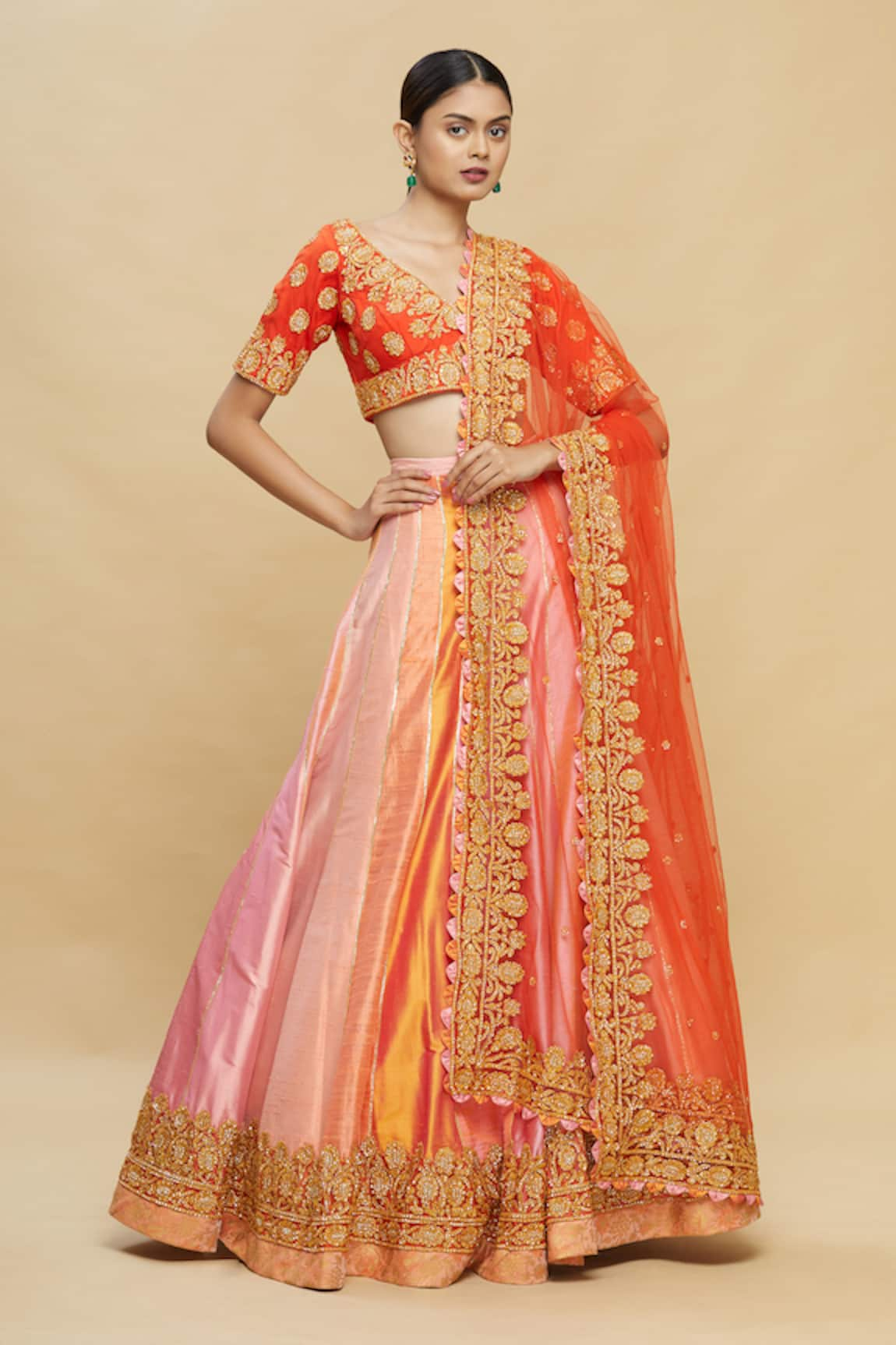 Pallavi Jaikishan Embroidered Kalidar Lehenga Set