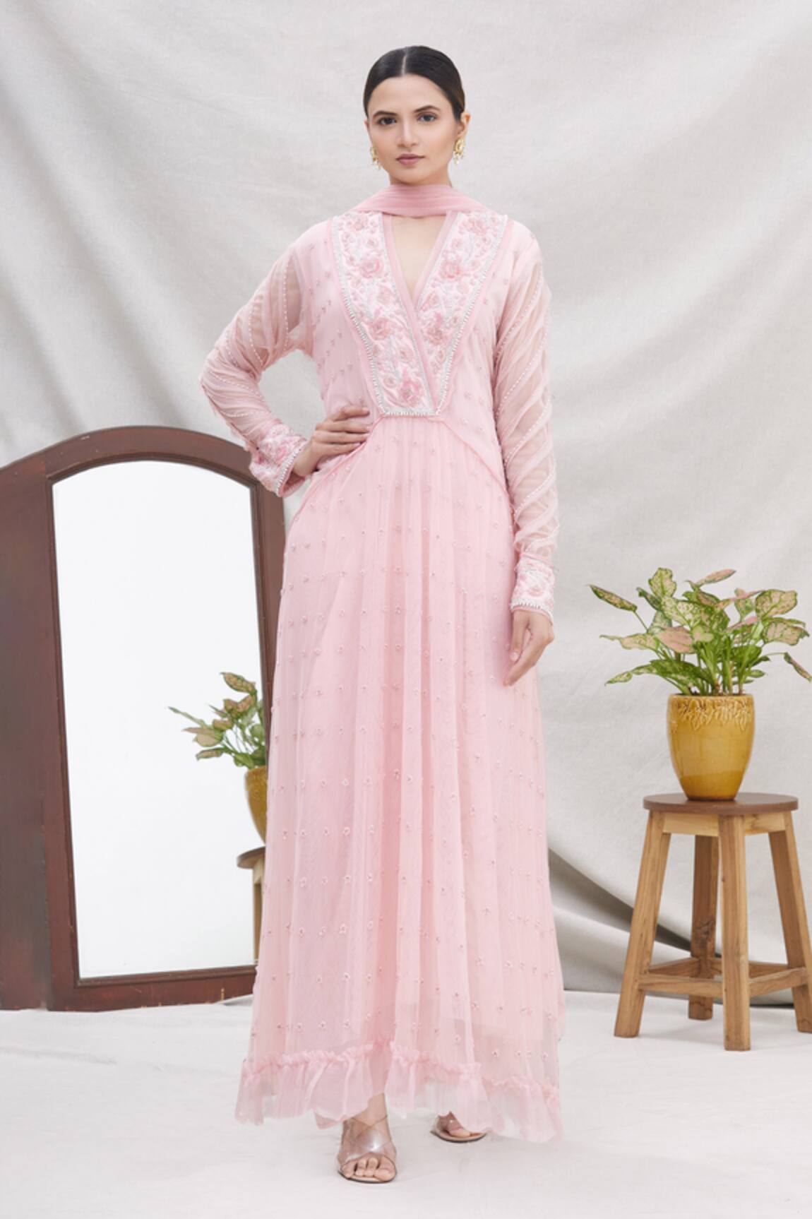 Ekta Singh Flared Kurta with Dupatta