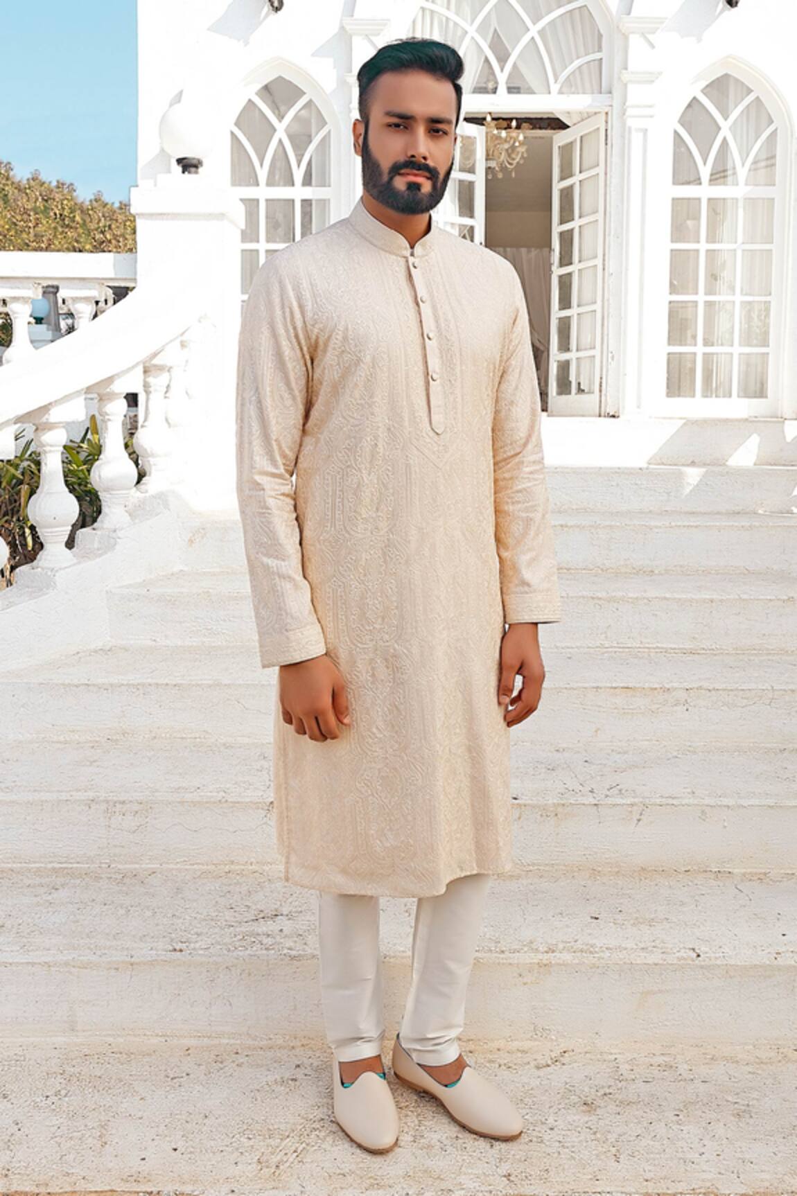 Vanshik Silk Embroidered Kurta Set