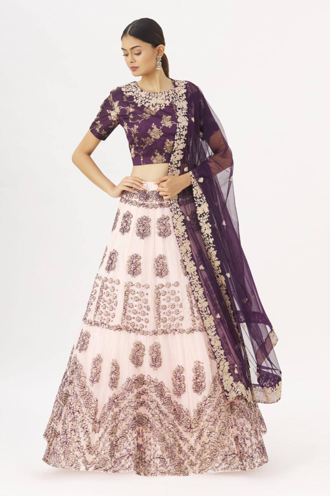 Garo Embroidered Bridal Lehenga Set 