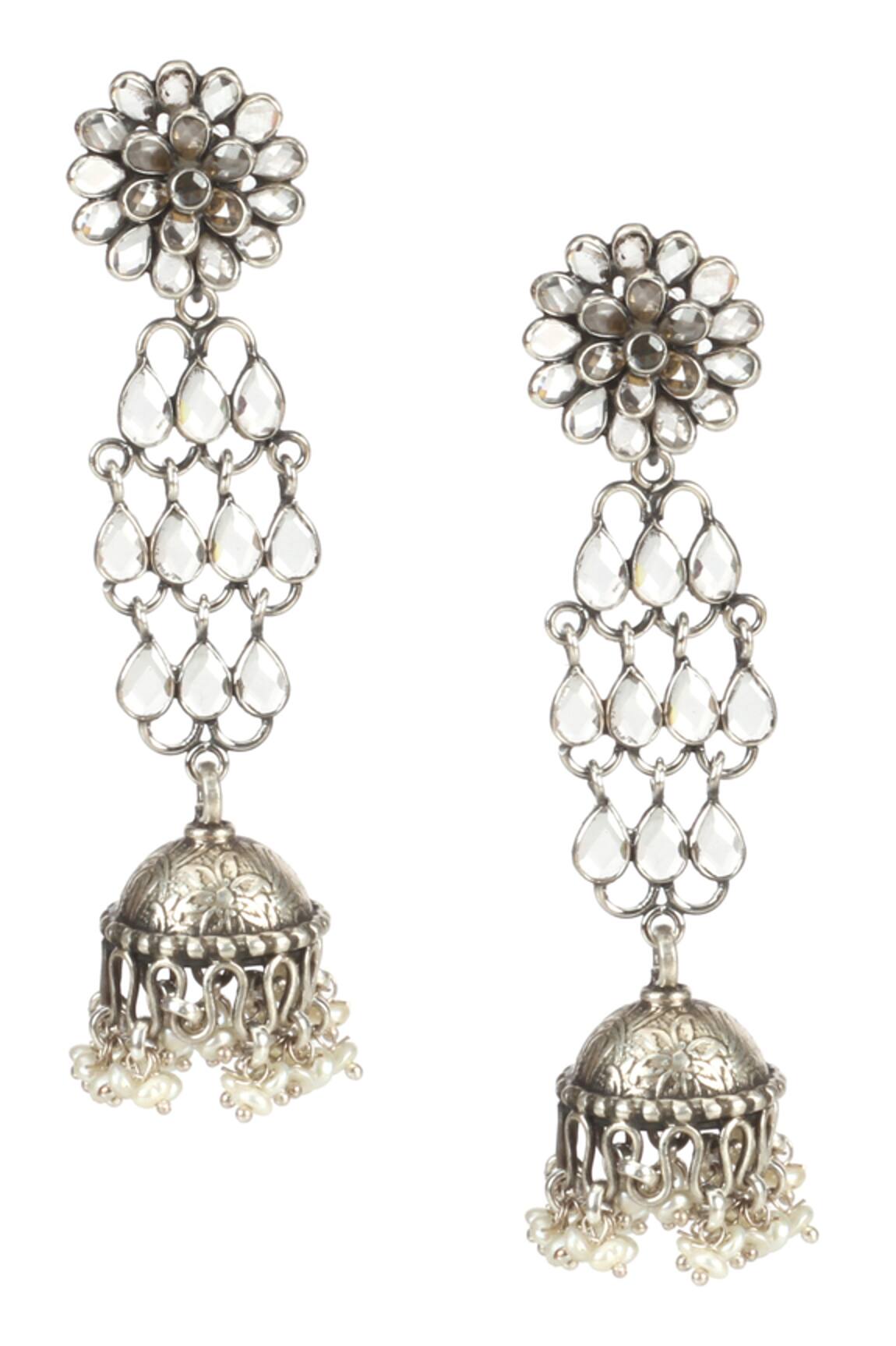 Sangeeta Boochra Handmade Floral Jhumkas 