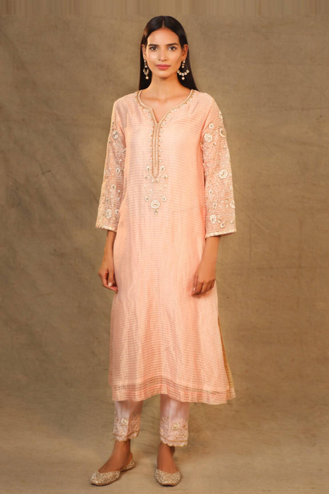 Anantaa By Roohi Chanderi Tissue Embroidered Tunic 