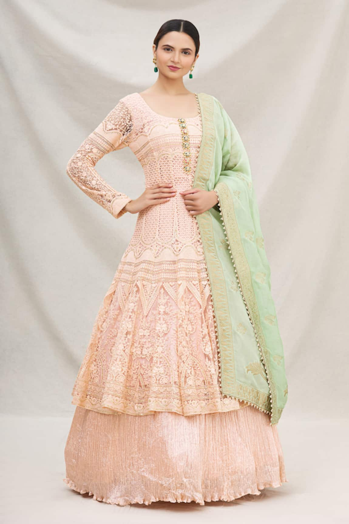 Neha Mehta Couture Lucknowi Anarkali & Lehenga Set