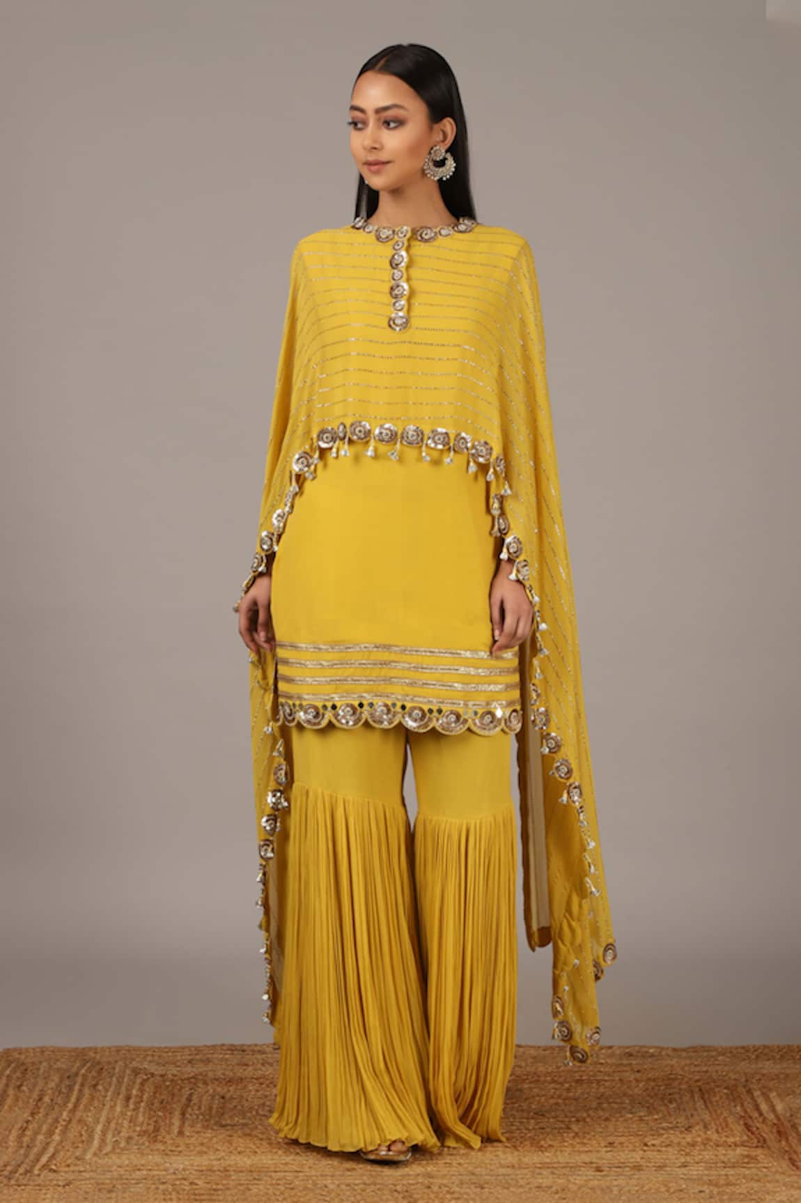 Nidhika Shekhar Embroidered Kurta & Sharara Set