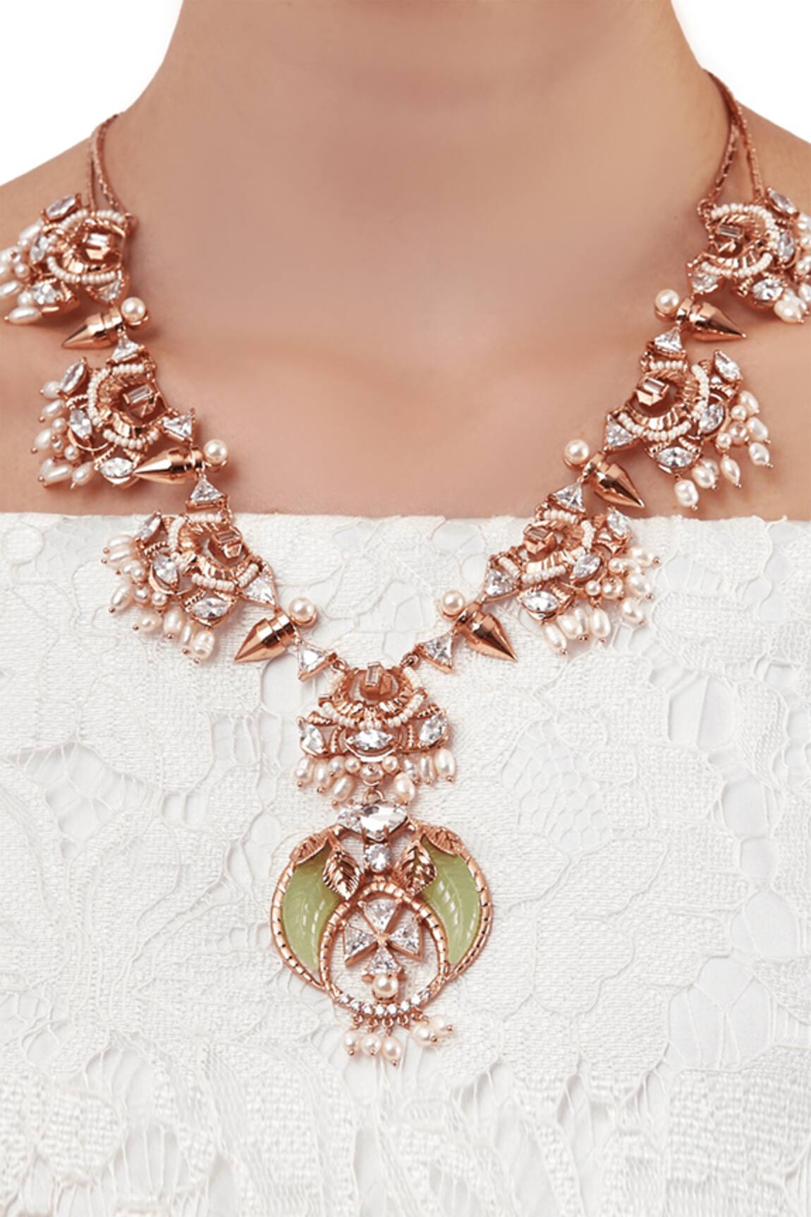 Outhouse Celeste Crystal Pendant Necklace 