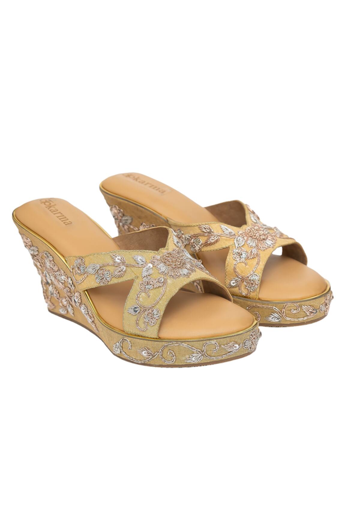 Kkarma Accessories Arth Floral Platform Wedges