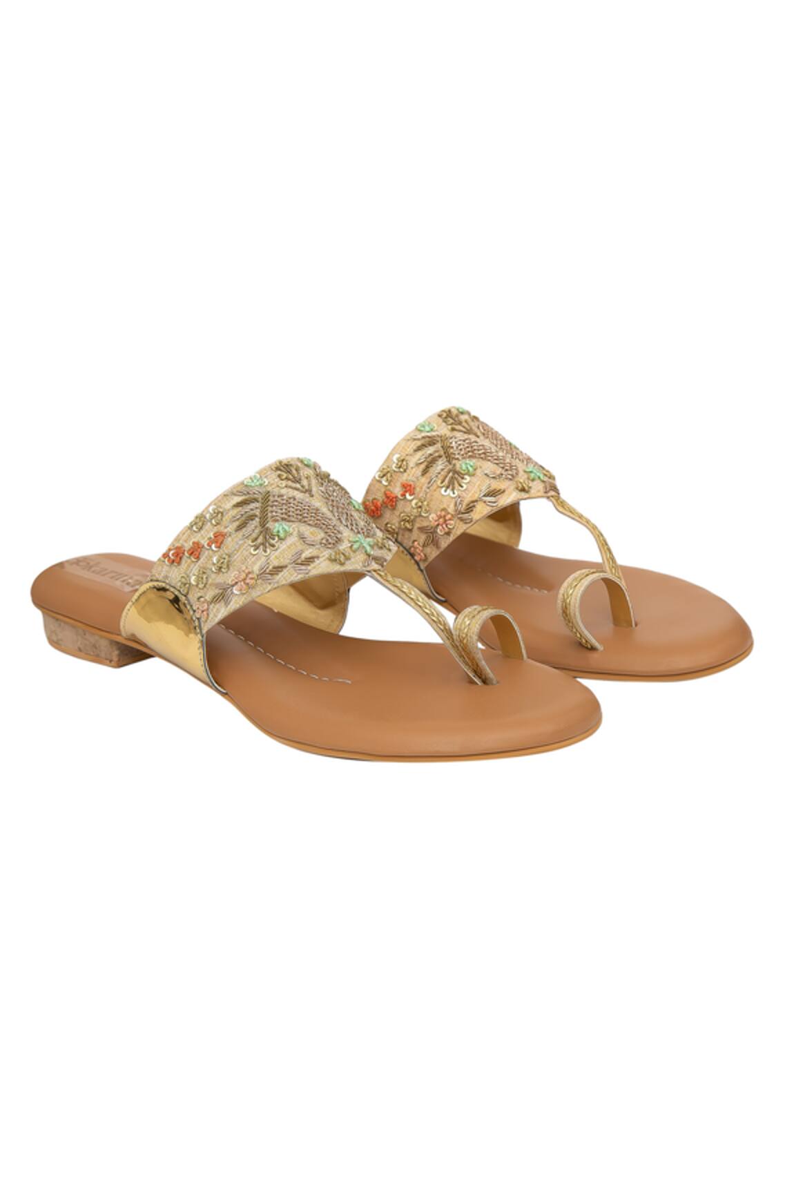 Kkarma Accessories Mor Kolhapuri Sandals