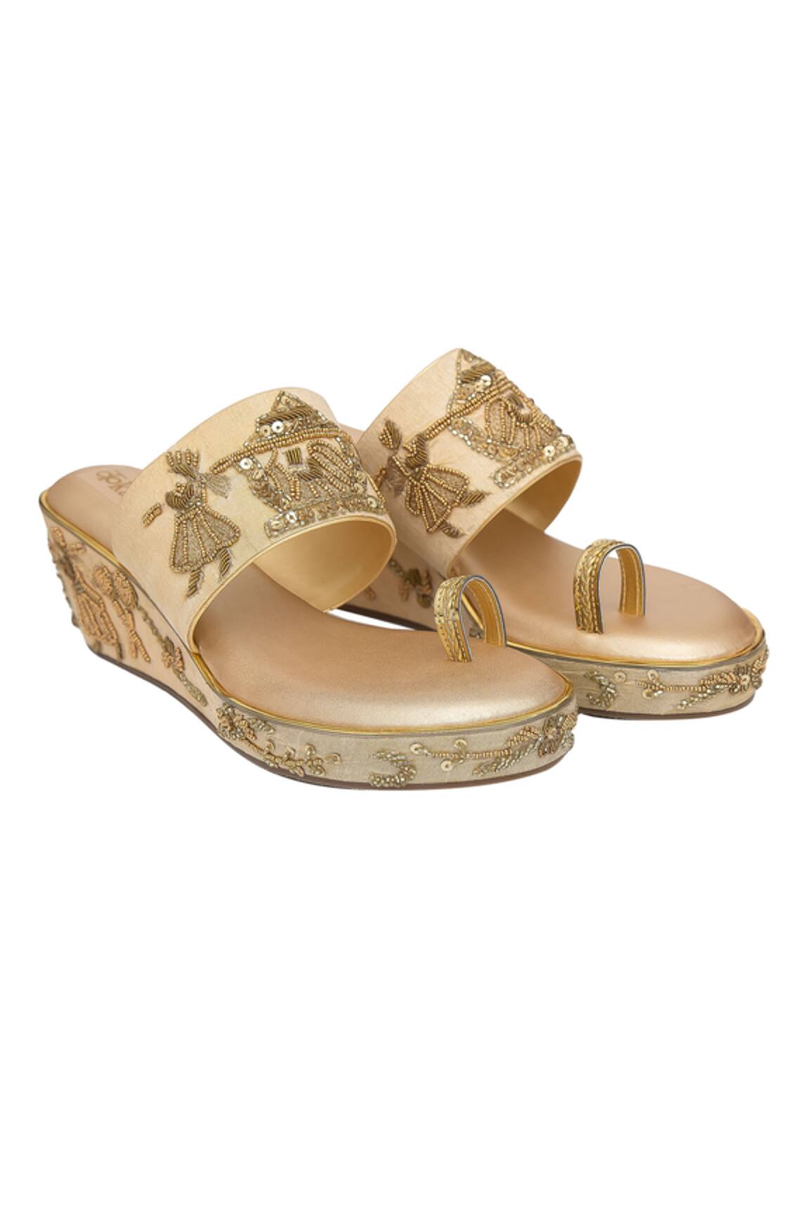 Kkarma Accessories Dolki Embroidered Wedges