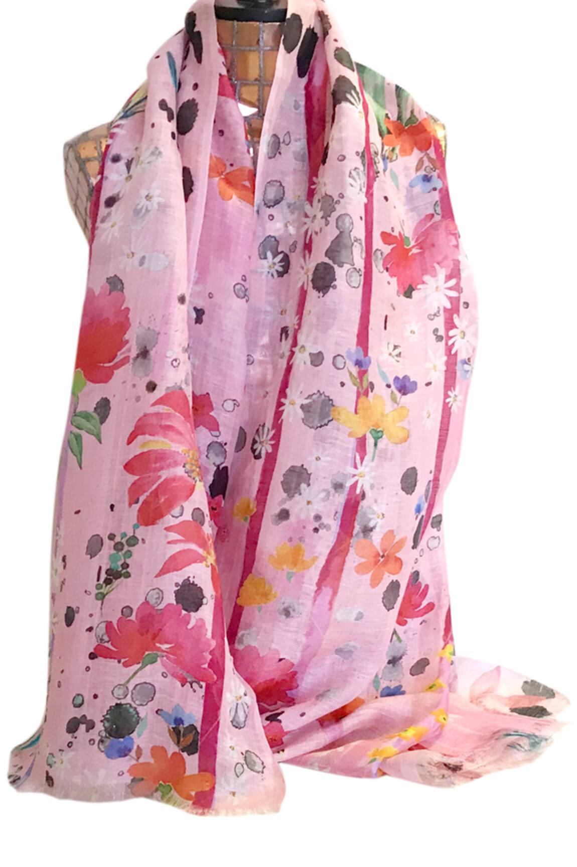 Pashma Linen Silk Cashmere Scarf