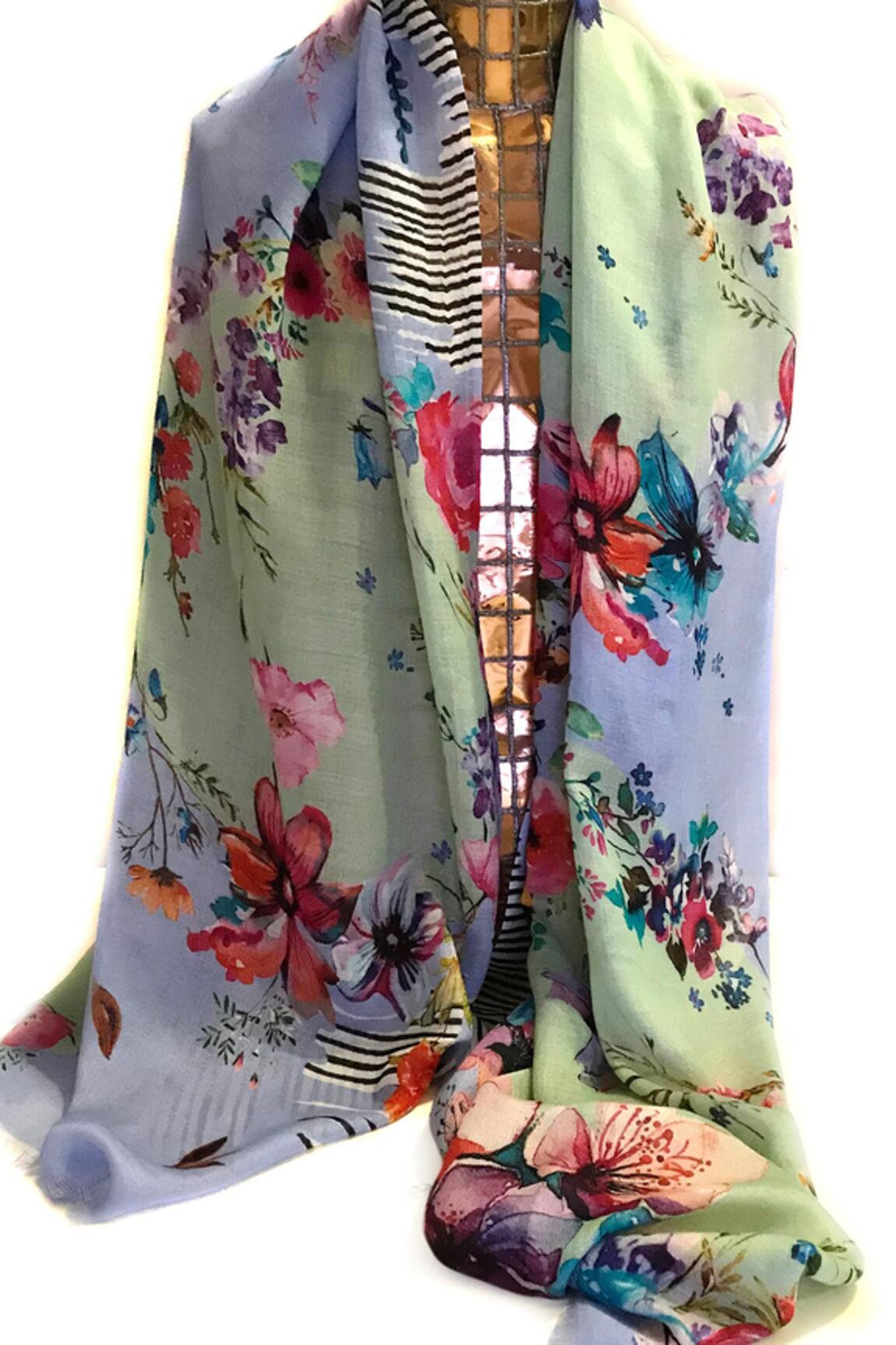 Pashma Cashmere Floral Print Scarf