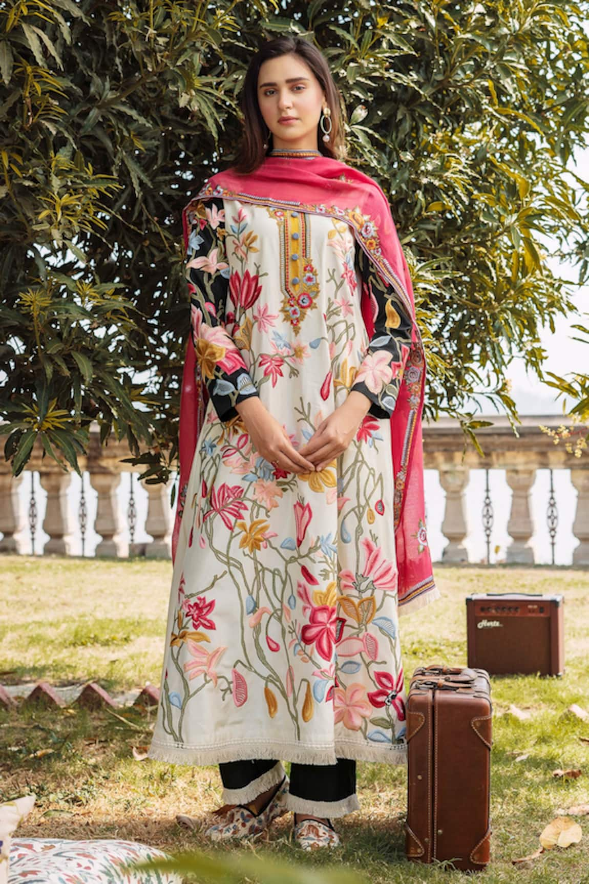 Oushk By Ussama Shabbir Embroidered Kurta Set