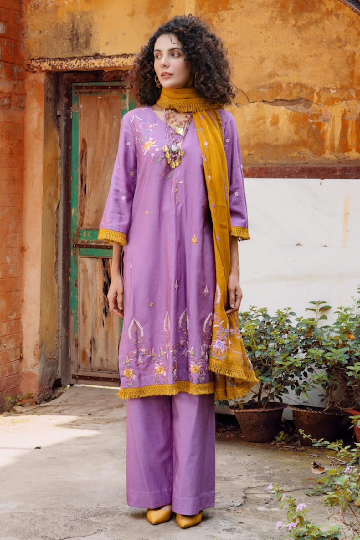 Oushk By Ussama Shabbir Embroidered Kurta Set