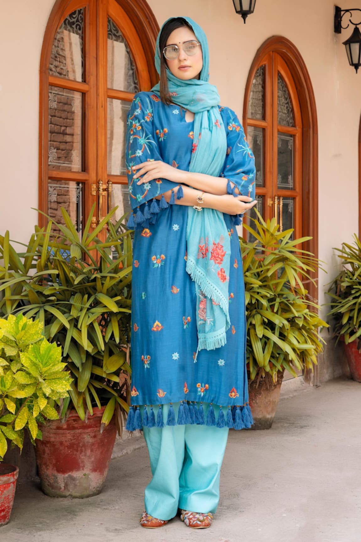 Oushk By Ussama Shabbir Embroidered Kurta Set