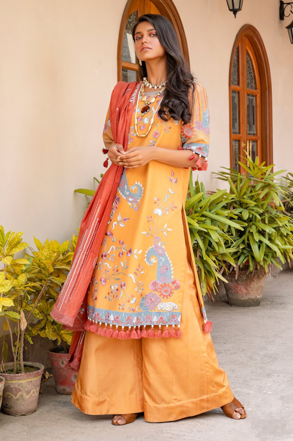 Oushk By Ussama Shabbir Embroidered Kurta Set