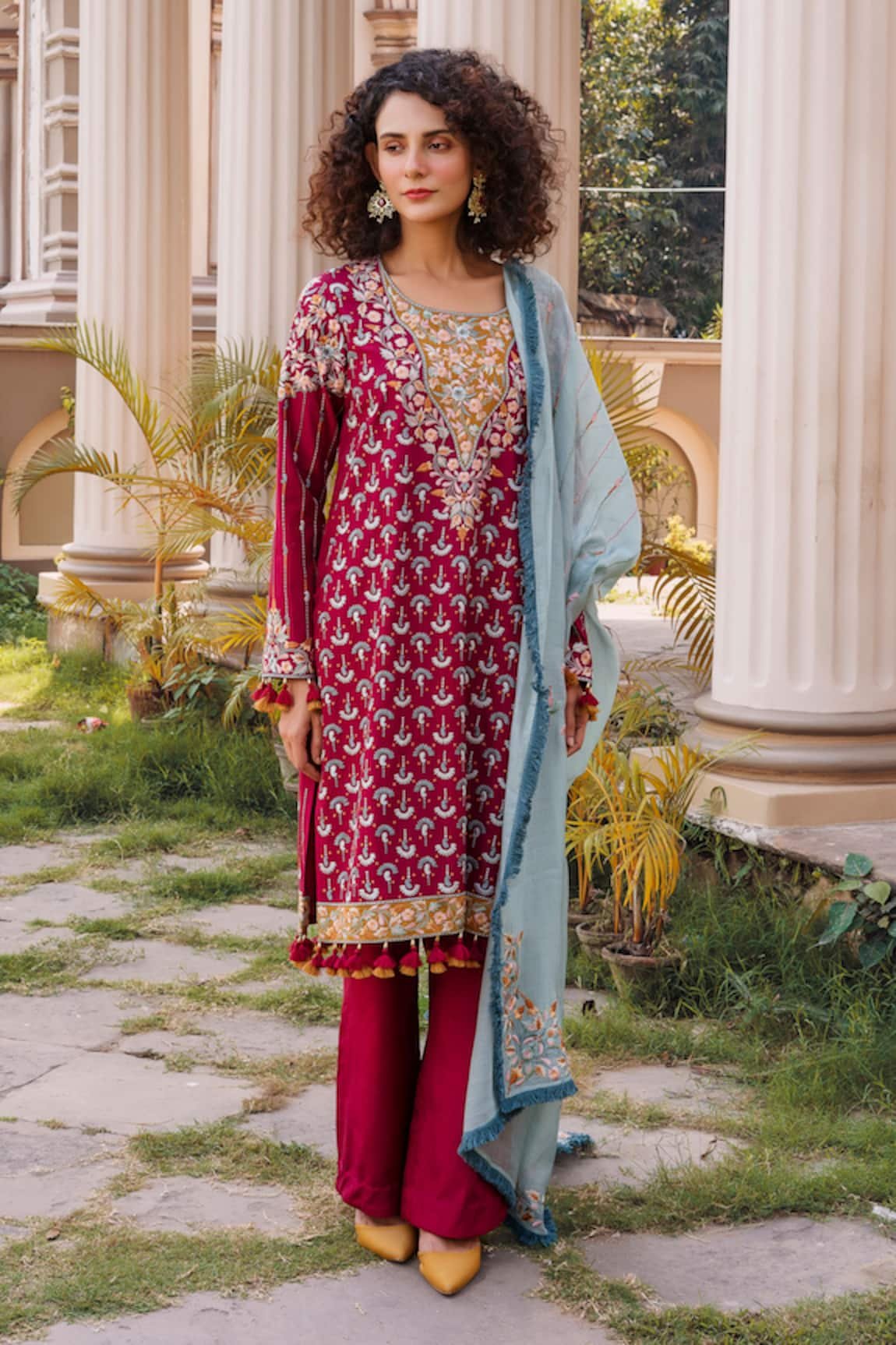 Oushk By Ussama Shabbir Embroidered Kurta Set