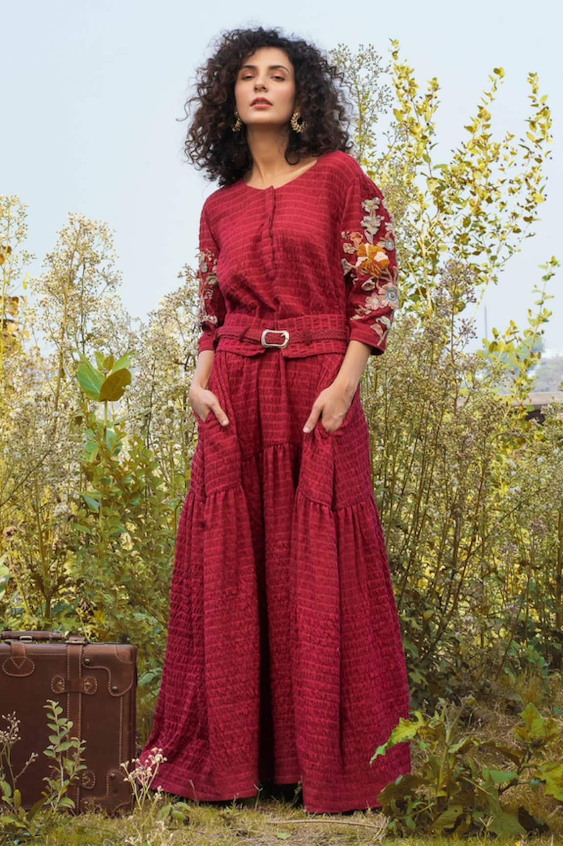 Oushk By Ussama Shabbir Handwoven Cotton Dress