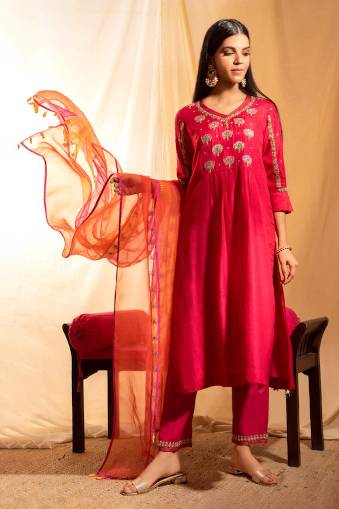 Priti Prashant Handwoven Silk Kurta Set