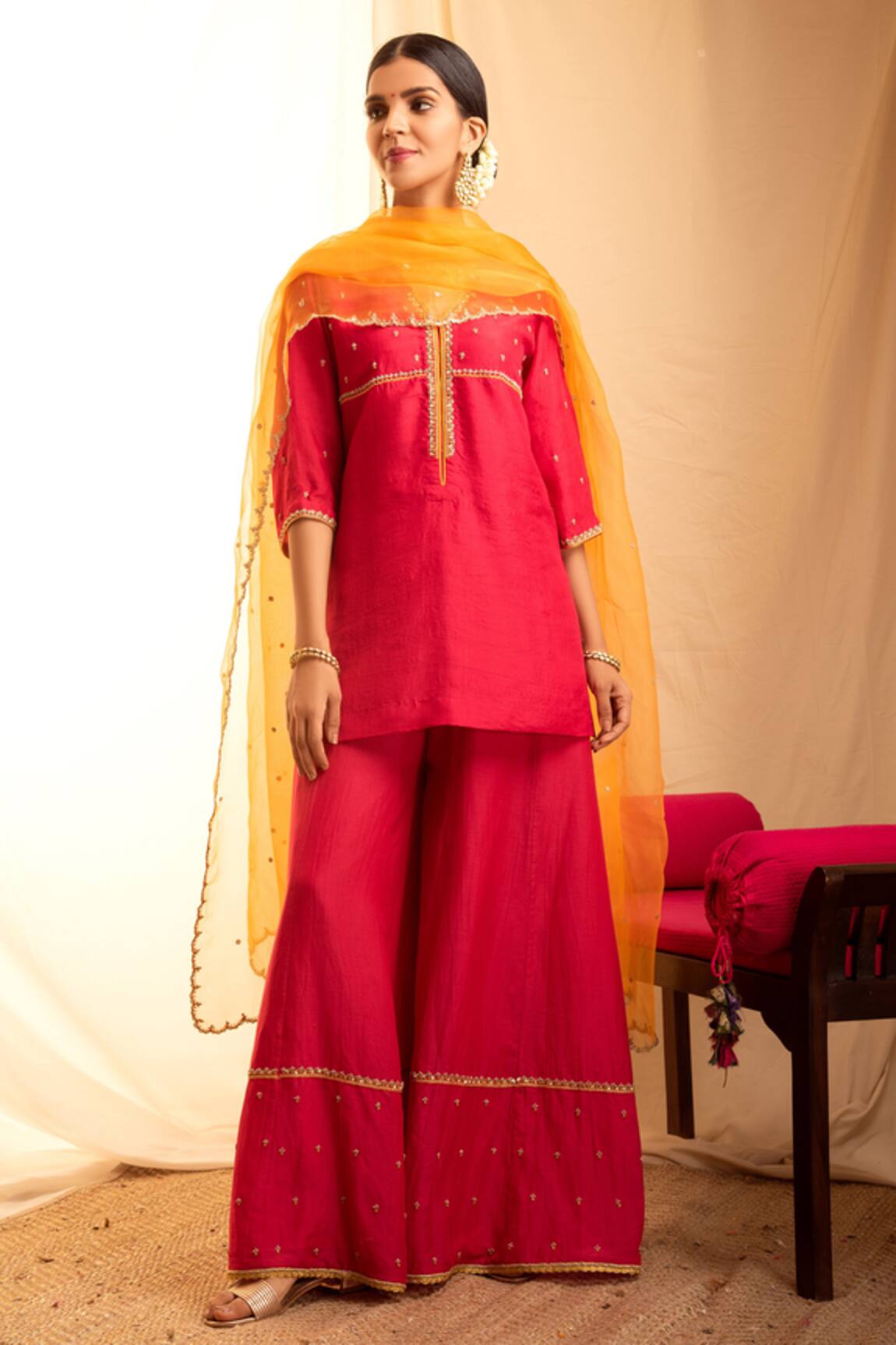 Priti Prashant Handwoven Silk Kurta Set