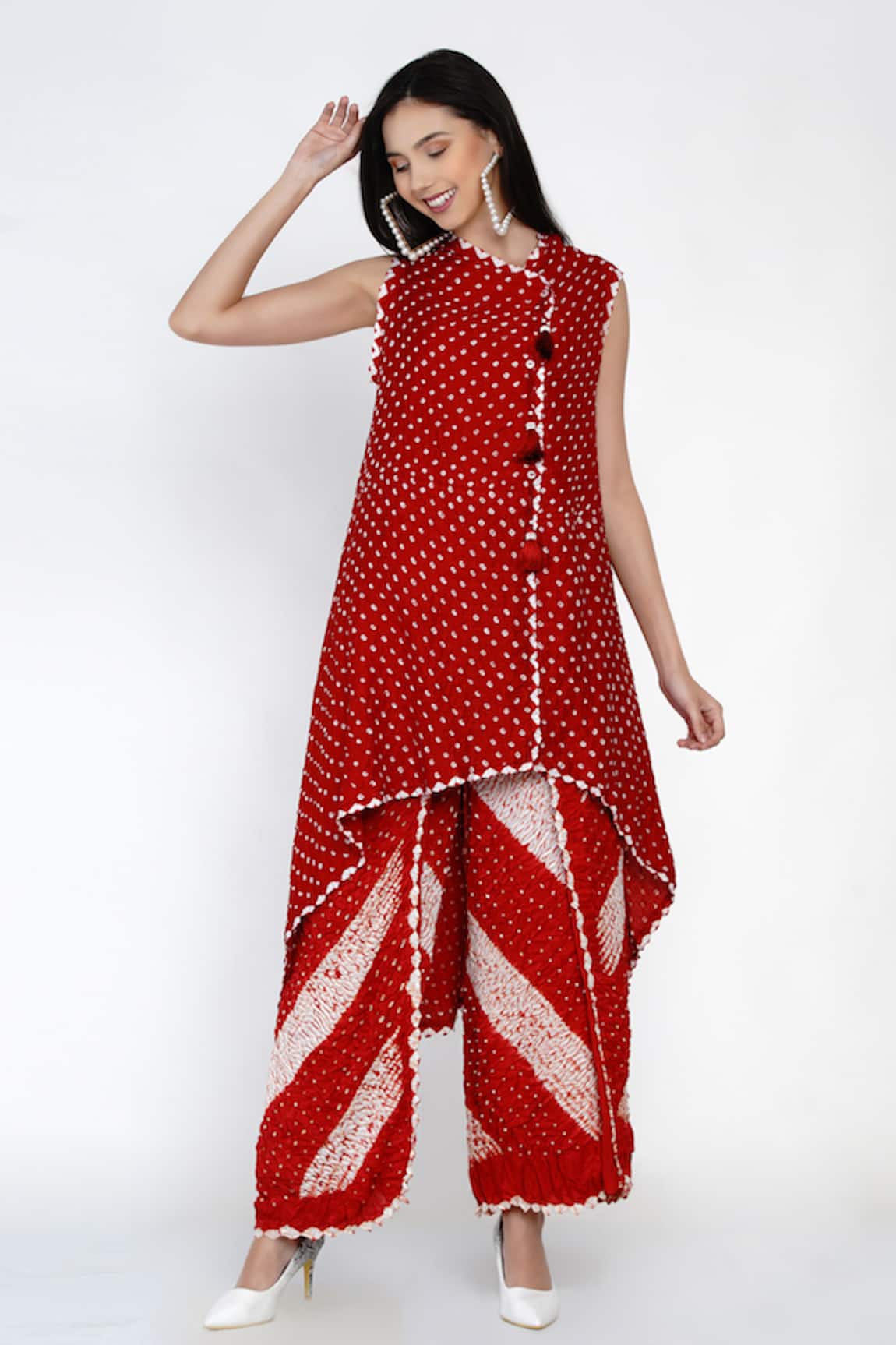 Twenty Nine Bandhani Silk Kurta & Pant Set