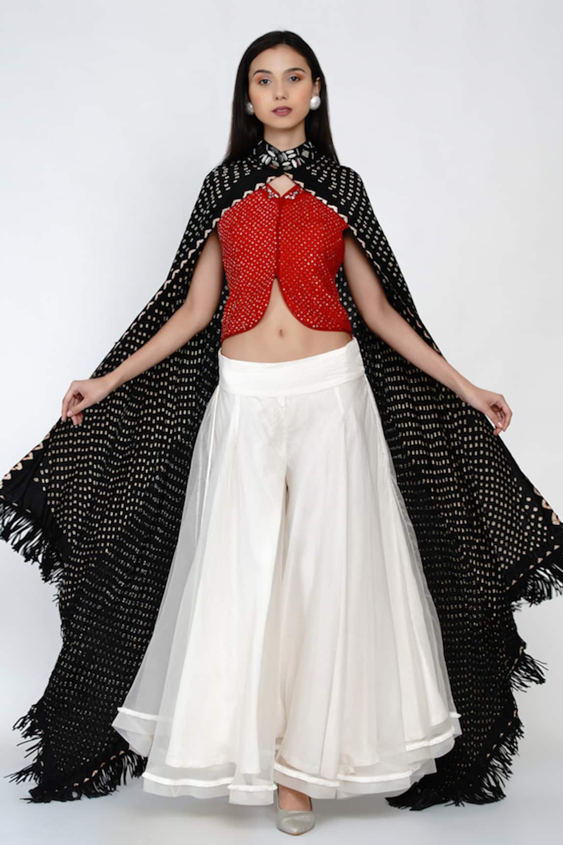 Twenty Nine Bandhani Silk Top & Flared Pant Set