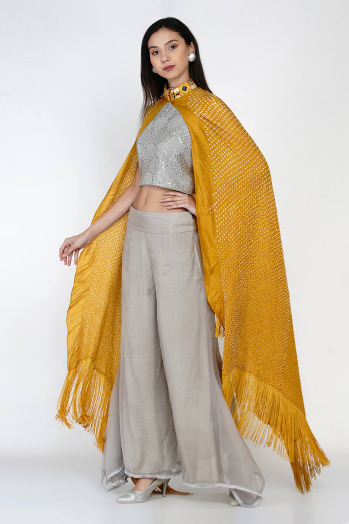 Twenty Nine Bandhani Silk Cape