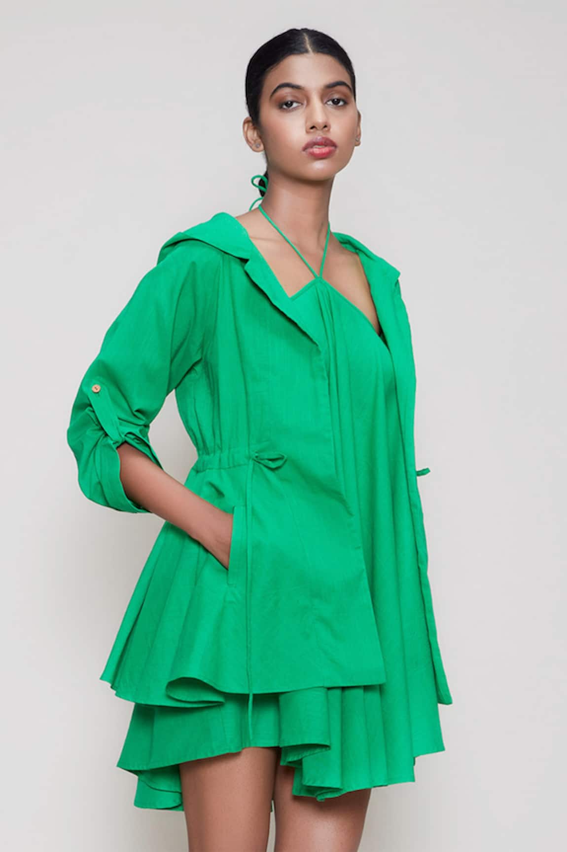 MATI_1 Backless Halter Dress & Jacket