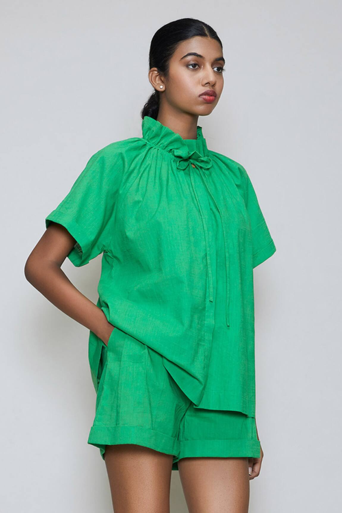 MATI_1 Cotton Shirt & Shorts Set